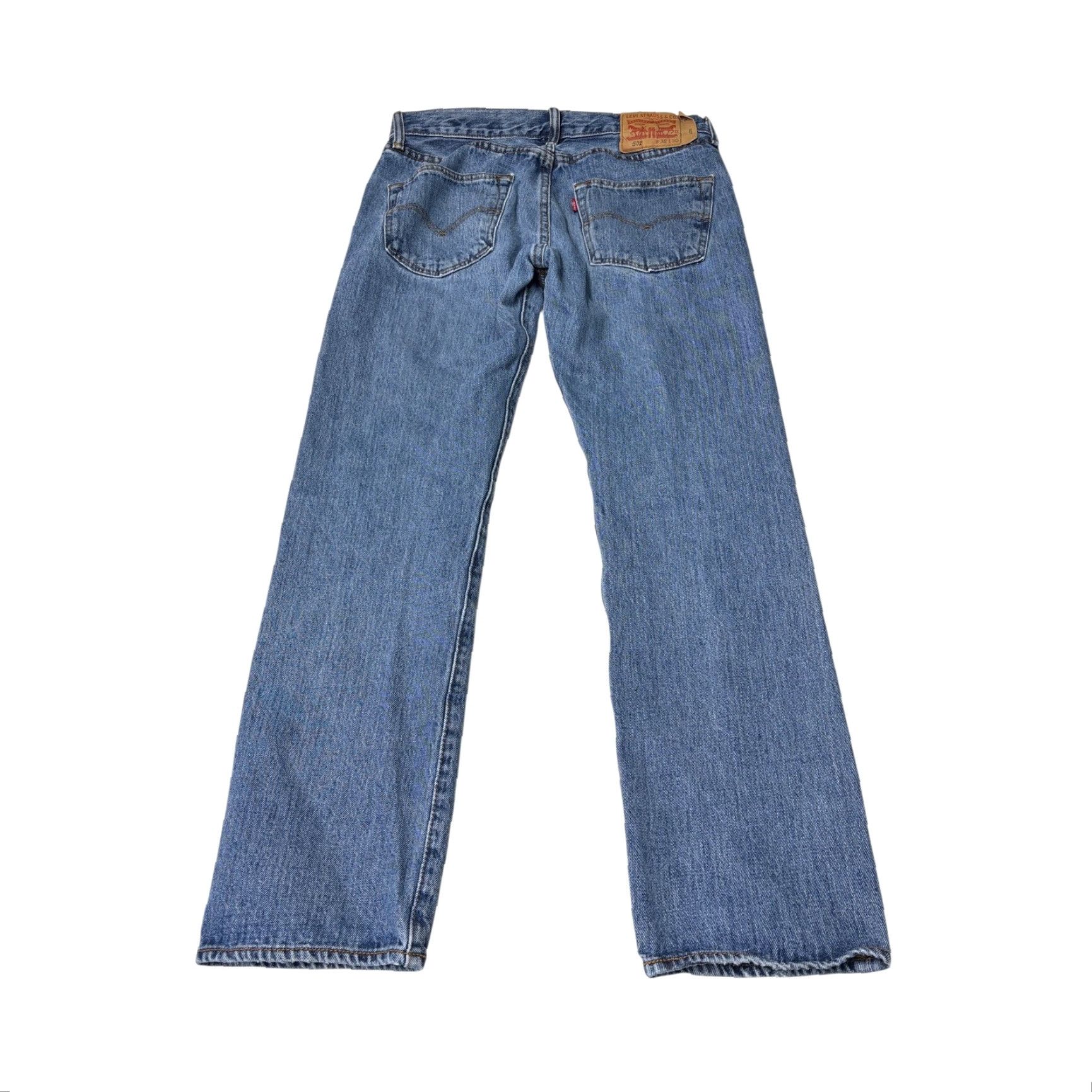 Levi's Levi's 501 Original Fit Jeans Mens Blue Denim Straight Leg Button Fly 32W 30L Size US 32 / EU 48 - 7 Thumbnail