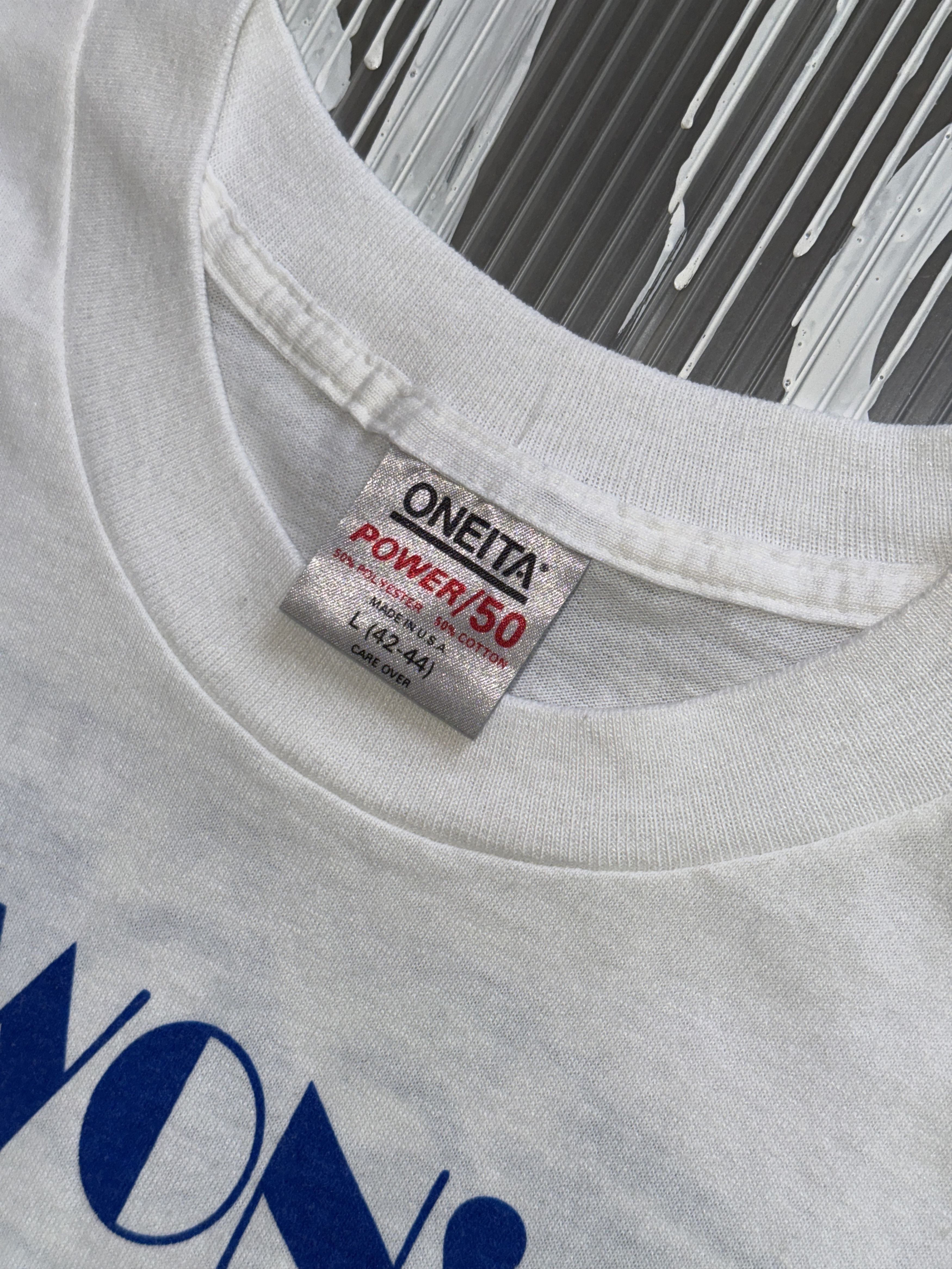 Vintage I won jackpot oneita power vintage white t-shirt - L Size US L / EU 52-54 / 3 - 5 Thumbnail