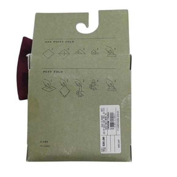 Other Goodfellow & Co Bow Tie and Pocket Square Burgundy Size ONE SIZE - 3 Thumbnail