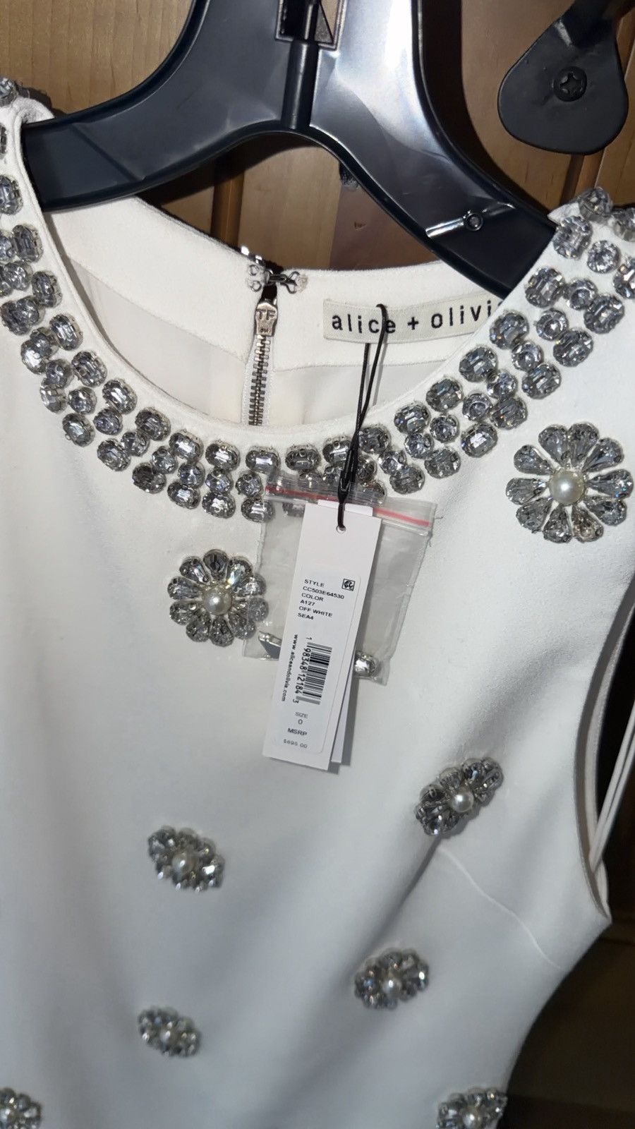 Alice + Olivia ALICE + OLIVIA Clyde Crystal Mini Dress Size XS / US 0-2 / IT 36-38 - 2 Thumbnail