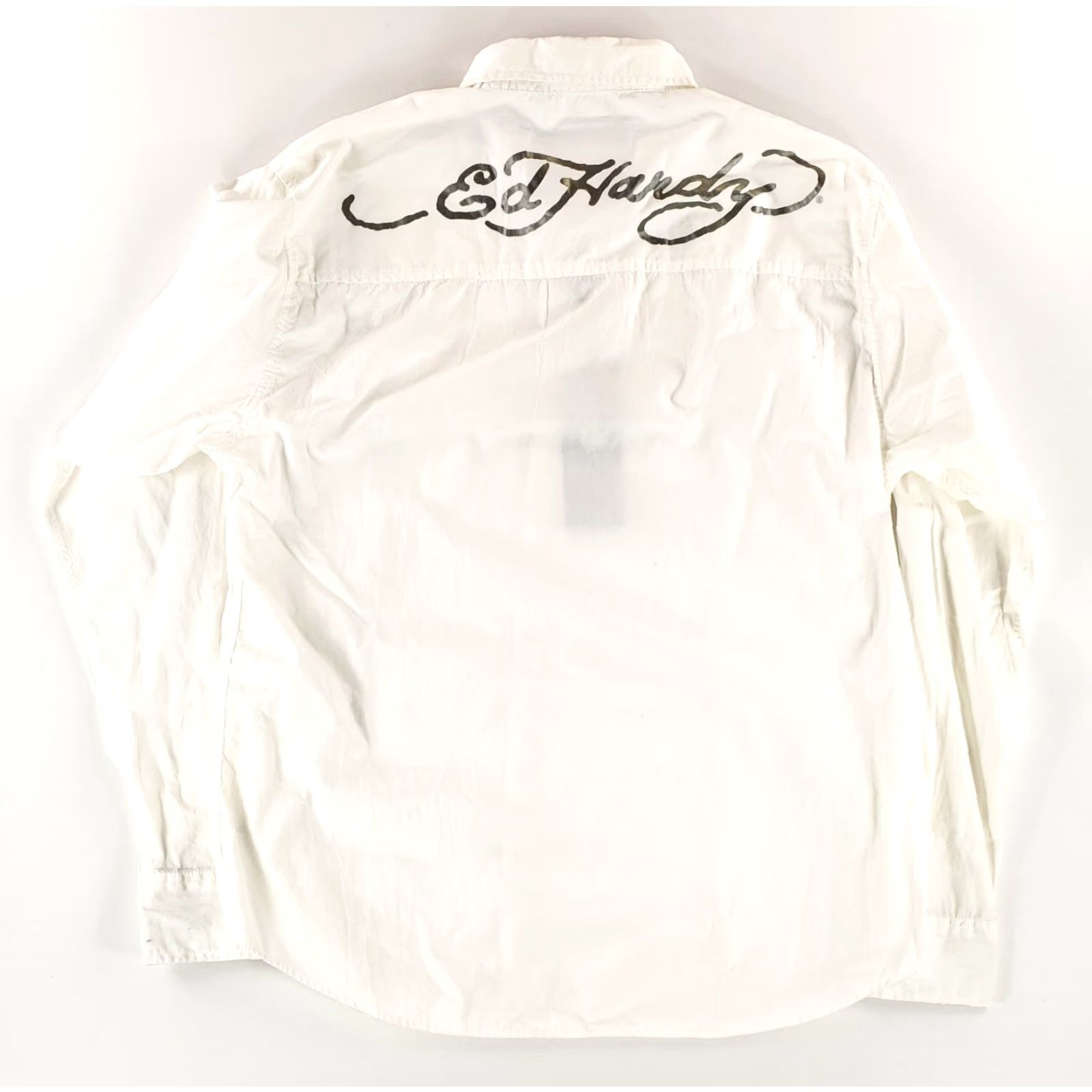 Ed Hardy Ed Hardy Christian Audigier Button Up Shirt Long Sleeve White Skull Mens XL NWT Size US XL / EU 56 / 4 - 5 Thumbnail