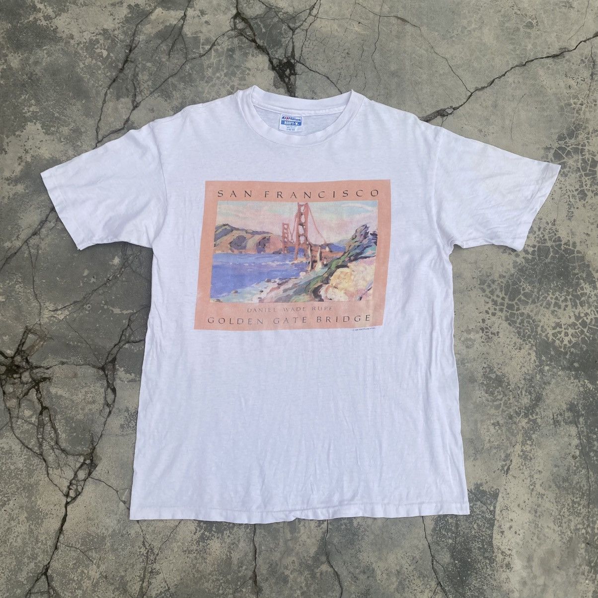 Art Comes First 1986 Daniel Wade Rupe GOLDEN GATE BRIDGE tee Size US M / EU 48-50 / 2 - 2 Thumbnail