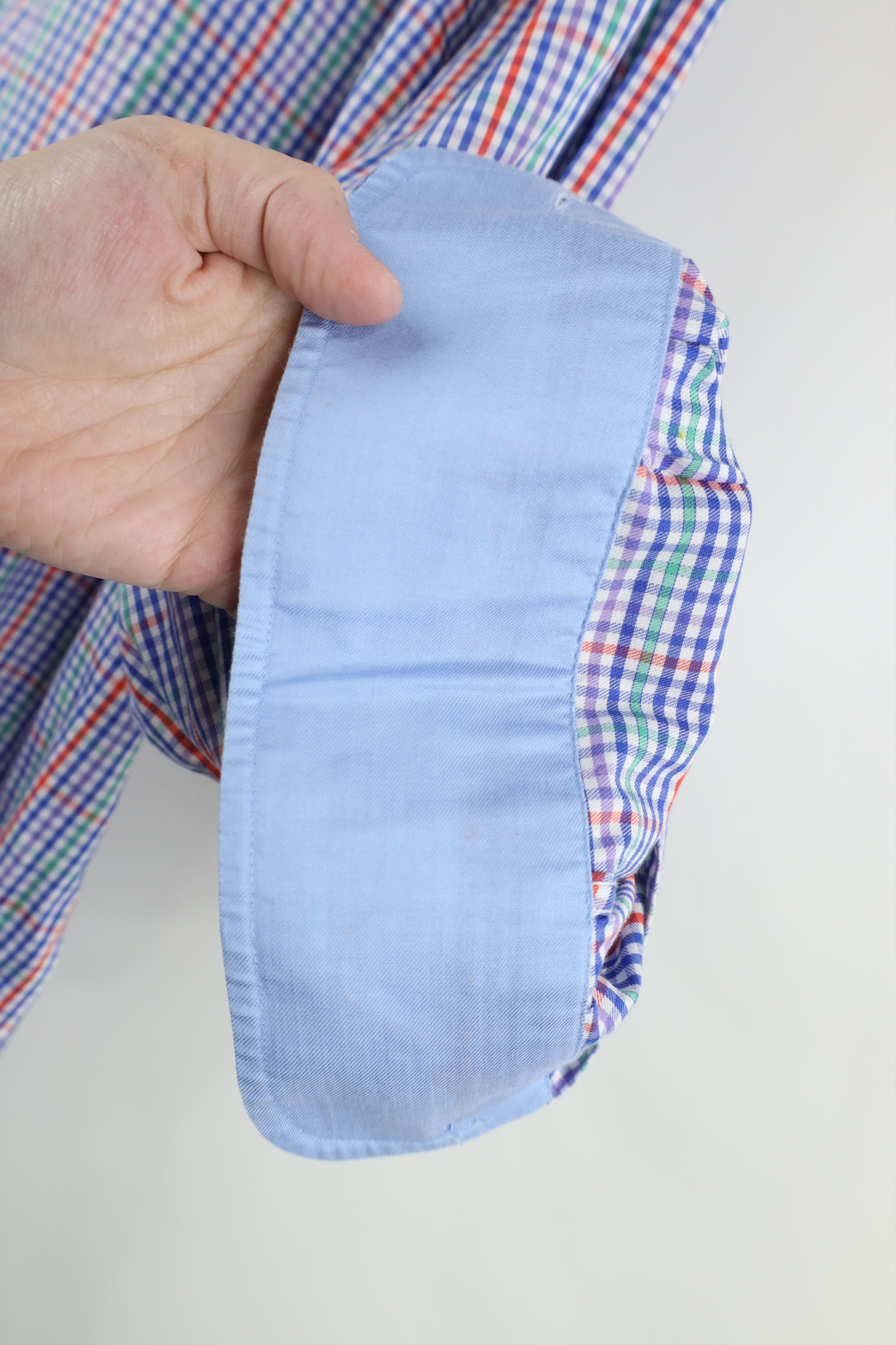 Charles Tyrwhitt Charles Tyrwhitt Fit Rainbow Plaid Collared Button Shirt Size US M / EU 48-50 / 2 - 5 Thumbnail
