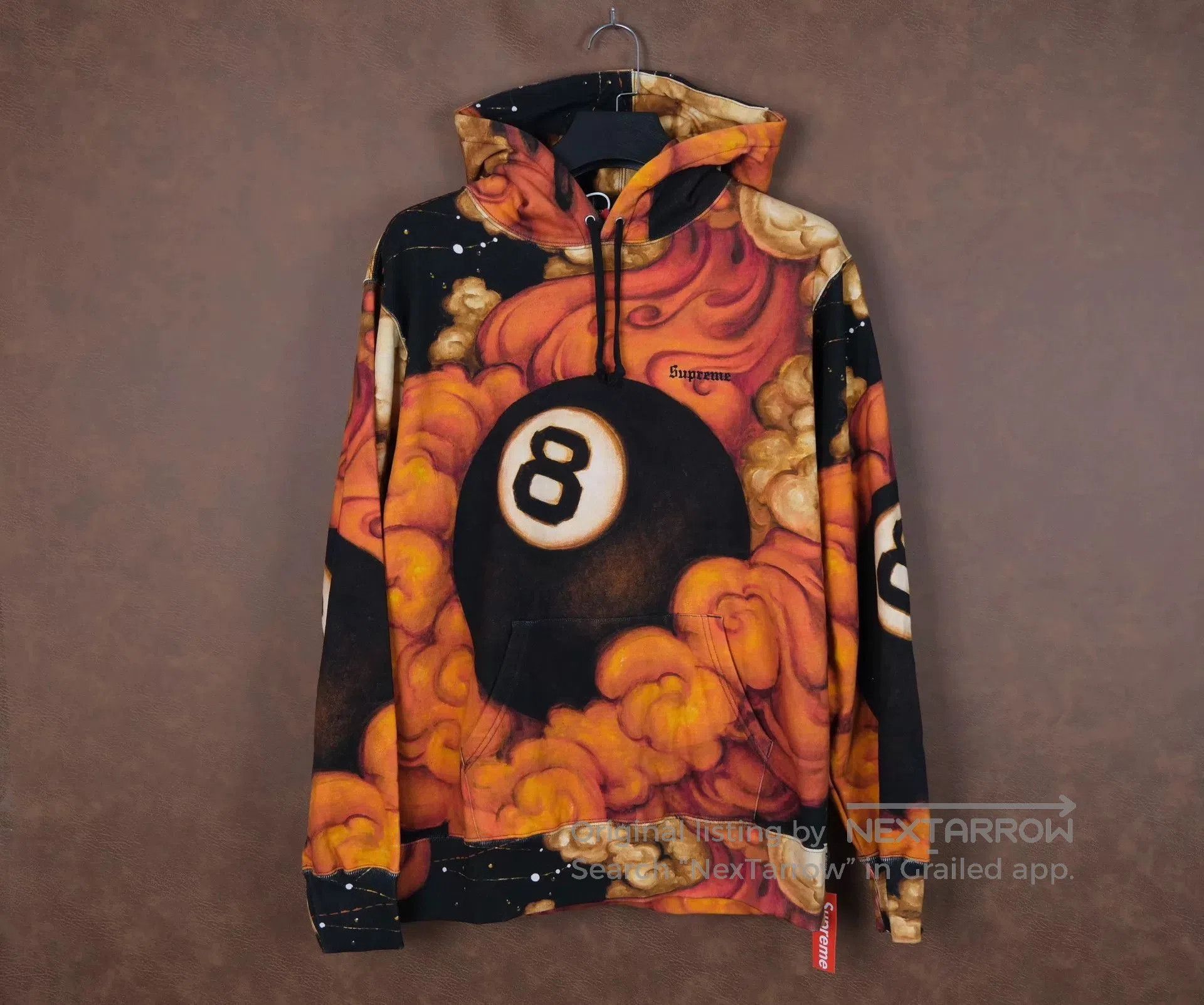Supreme FW19 Martin Wong 8-Ball Hooded Sweatshirt.