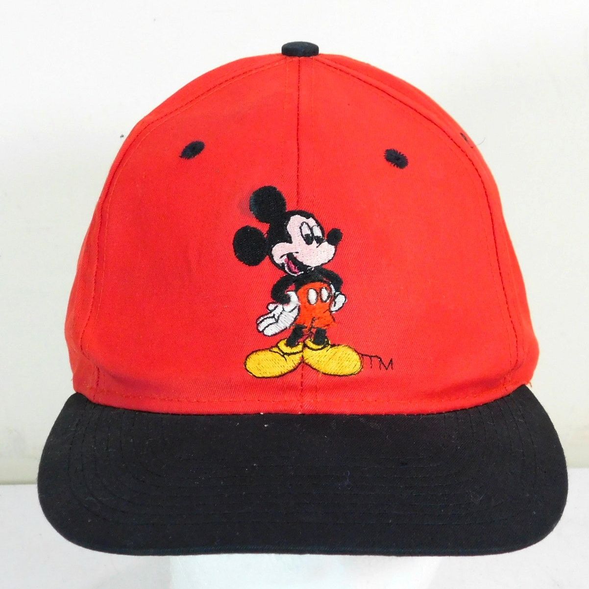 Disney 90s Mickey Unlimited Mickey Mouse Snapback Hat Red Black Size ONE SIZE - 1 Thumbnail