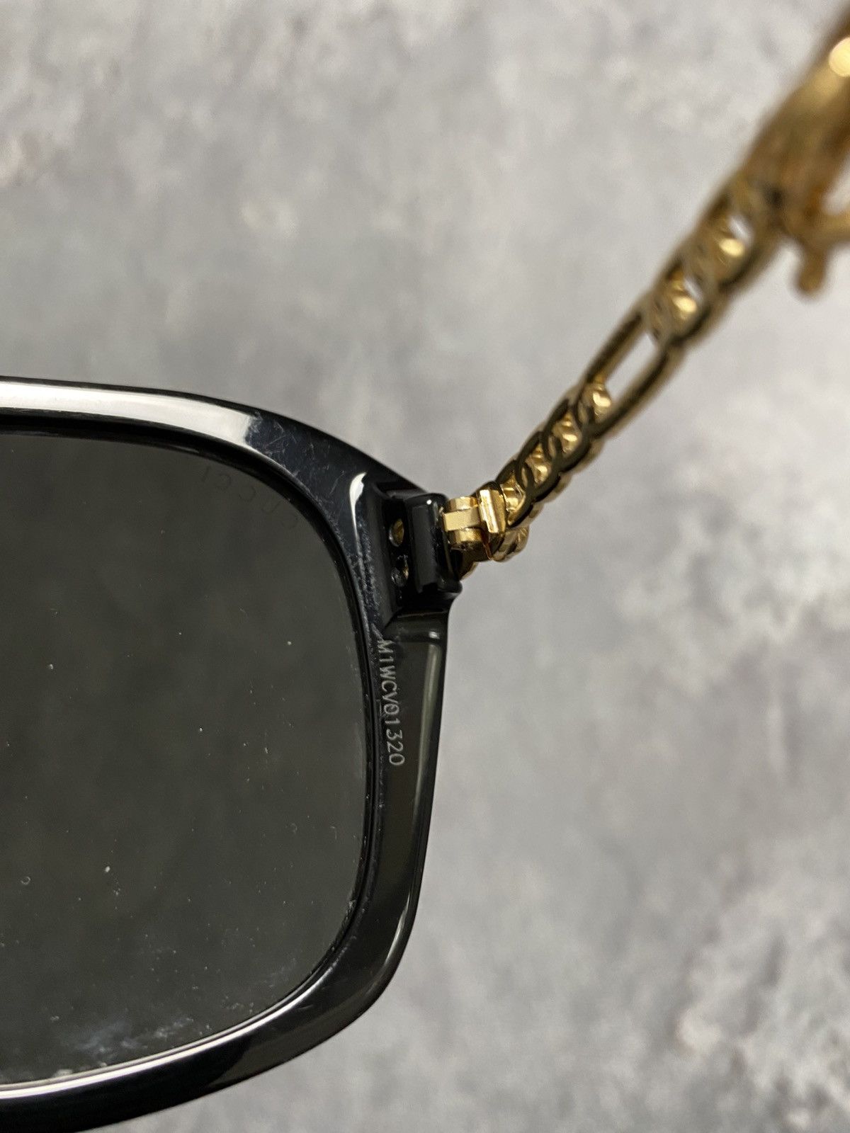 Gucci Gucci GG0723S 001 Sunglasses Square Gold Chain Temple Size ONE SIZE - 13 Thumbnail