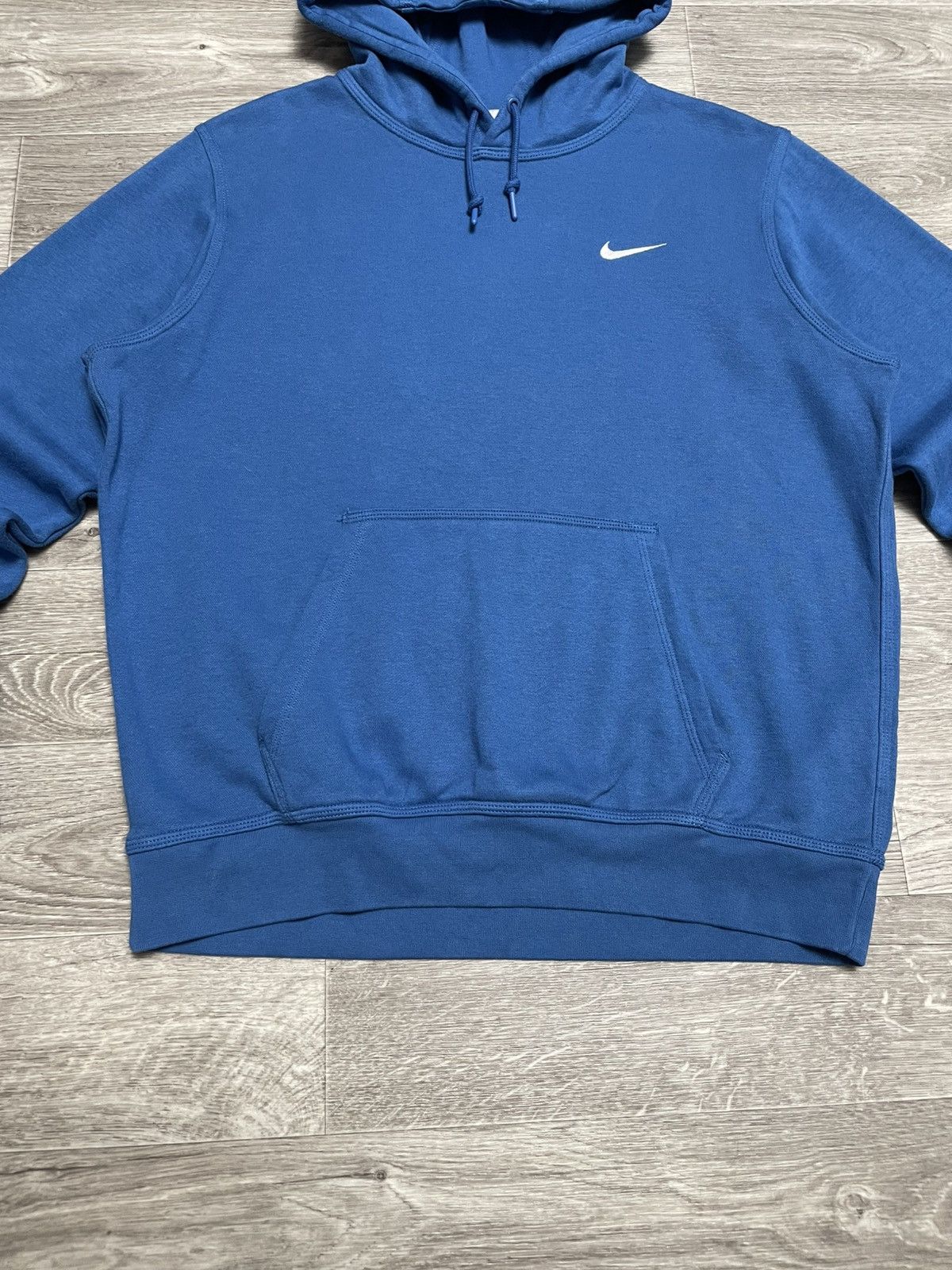 Nike Nike Swoosh Logo Blue Basic Hoodie Y2K Streetwear Size US L / EU 52-54 / 3 - 3 Thumbnail