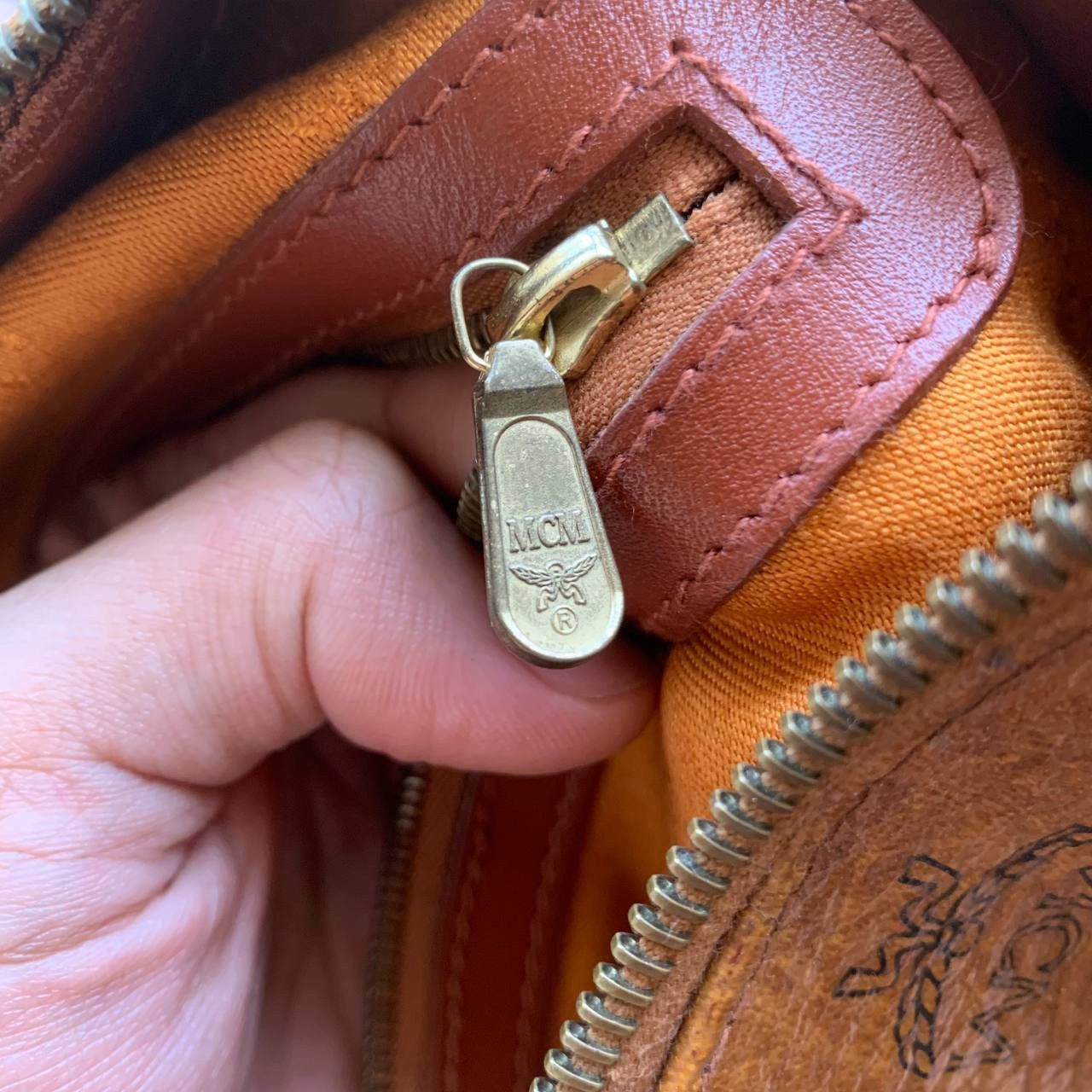 MCM Vintage MCM Boston Brown Visetos Leather Hand Bag Size ONE SIZE - 11 Thumbnail