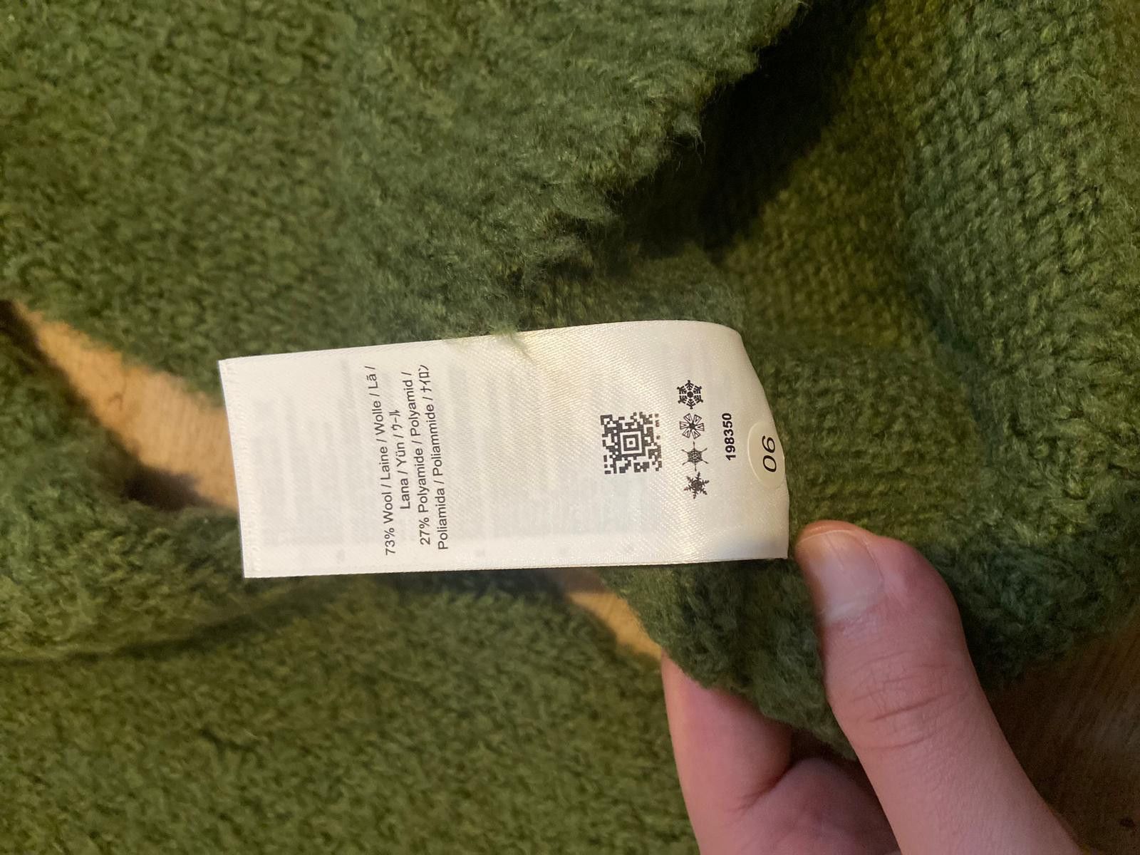 Fred Perry × Raf Simons Fluffy Knit Jumper In ‘Chive’ Size US M / EU 48-50 / 2 - 4 Thumbnail