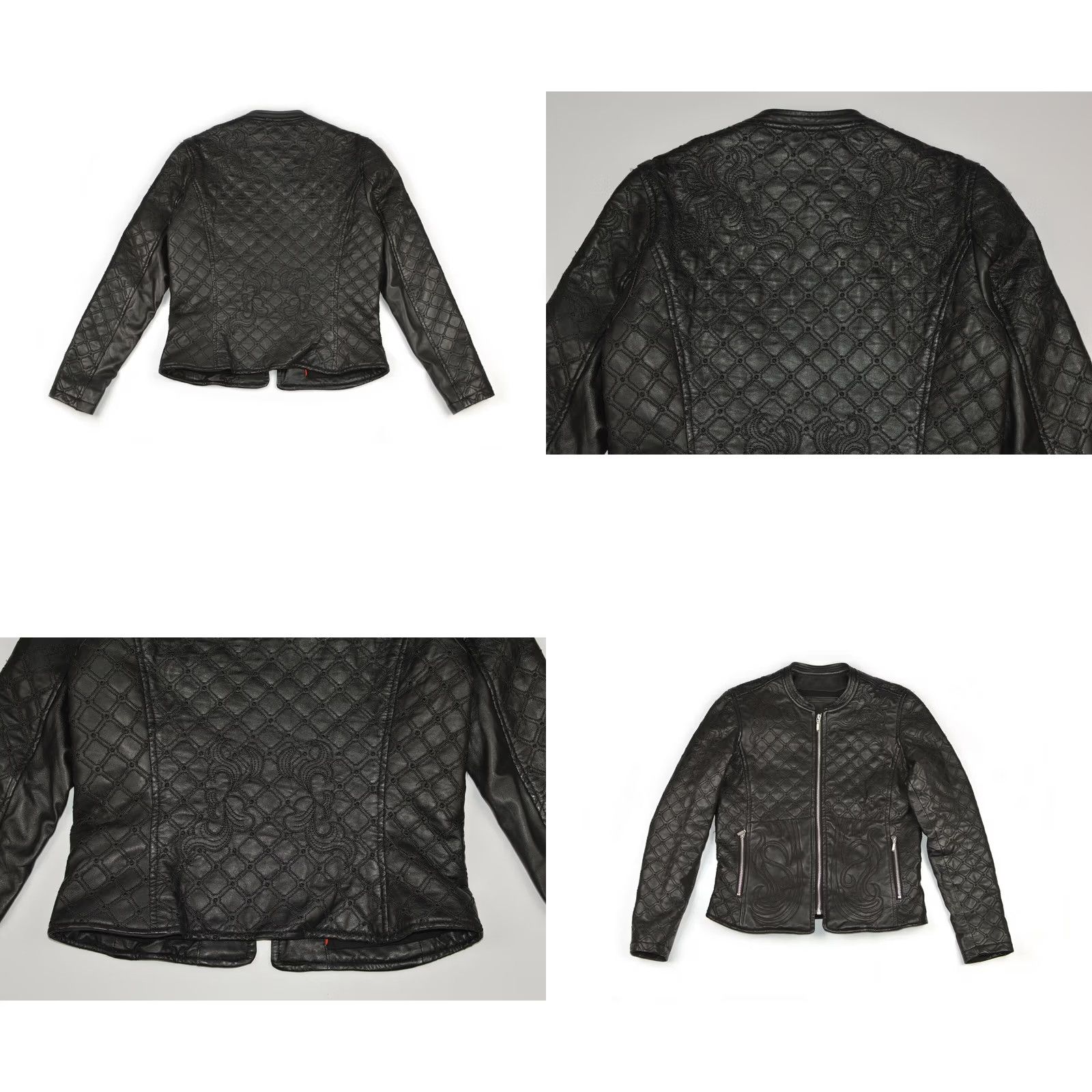 Vintage Cigno Nero Women's Style Factor Leather Jacket Shirt Jacket Black 40 Ladies Size S / US 4 / IT 40 - 8 Thumbnail