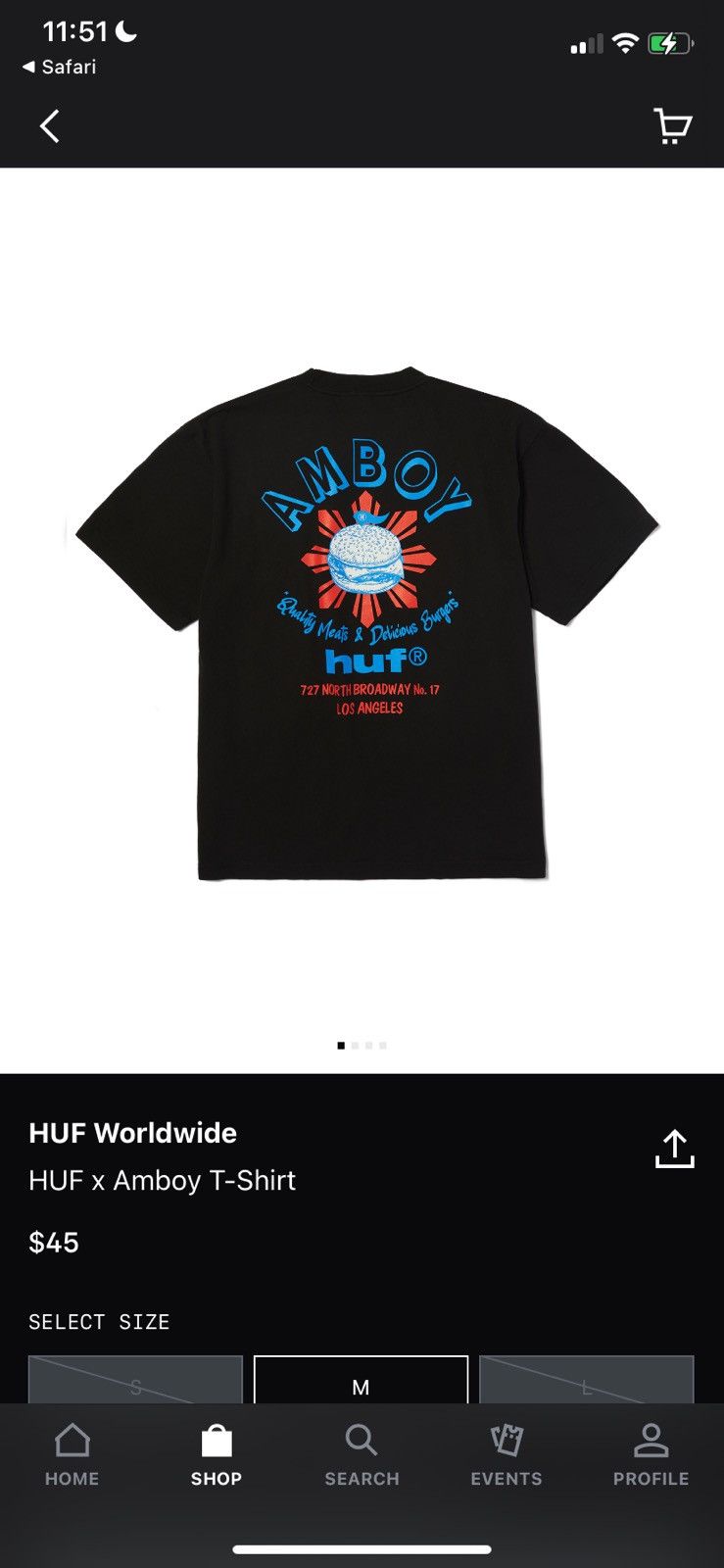 Huf HUF AMBOY Burger Complex Family Style Collab Tee Size US XXL / EU 58 / 5 - 7 Thumbnail