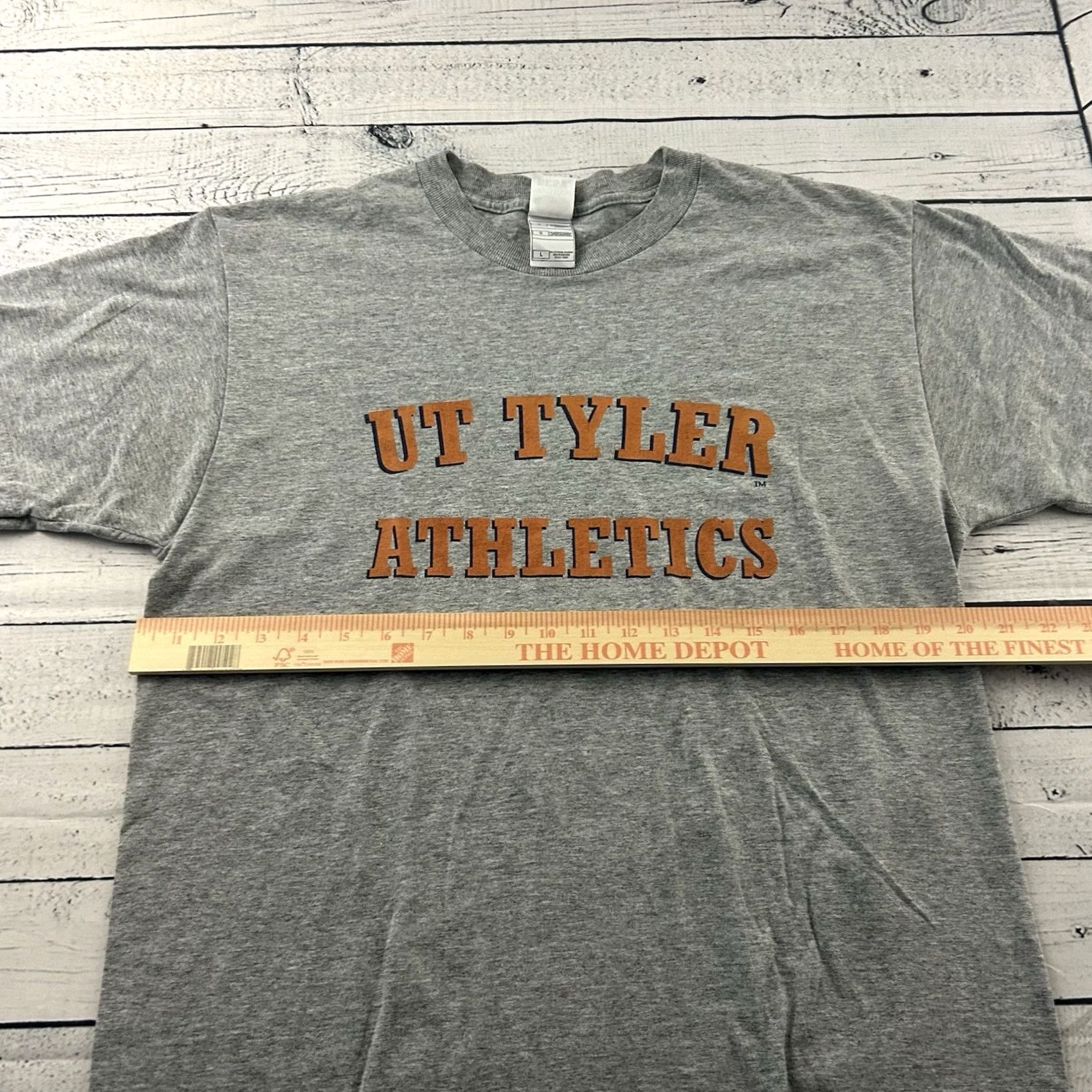 Fruit Of The Loom VINTAGE University of Texas Tyler Athletics Short Sleeve T Shirt Men's Large Gray Size US L / EU 52-54 / 3 - 4 Thumbnail