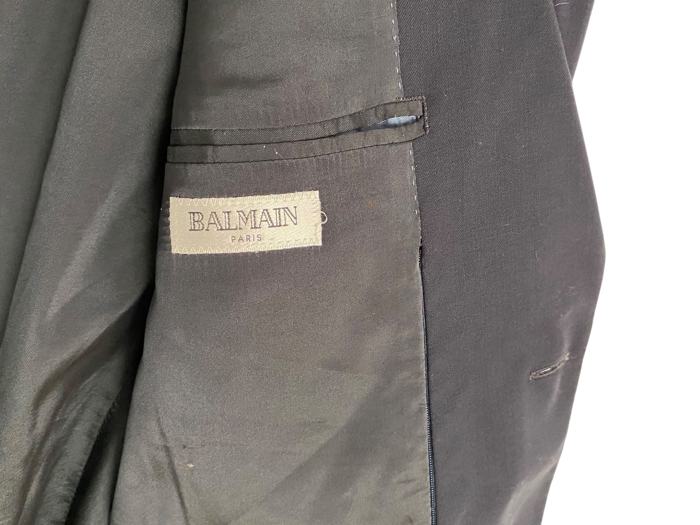 Balmain Navy wool blazer Size 50R - 5 Thumbnail