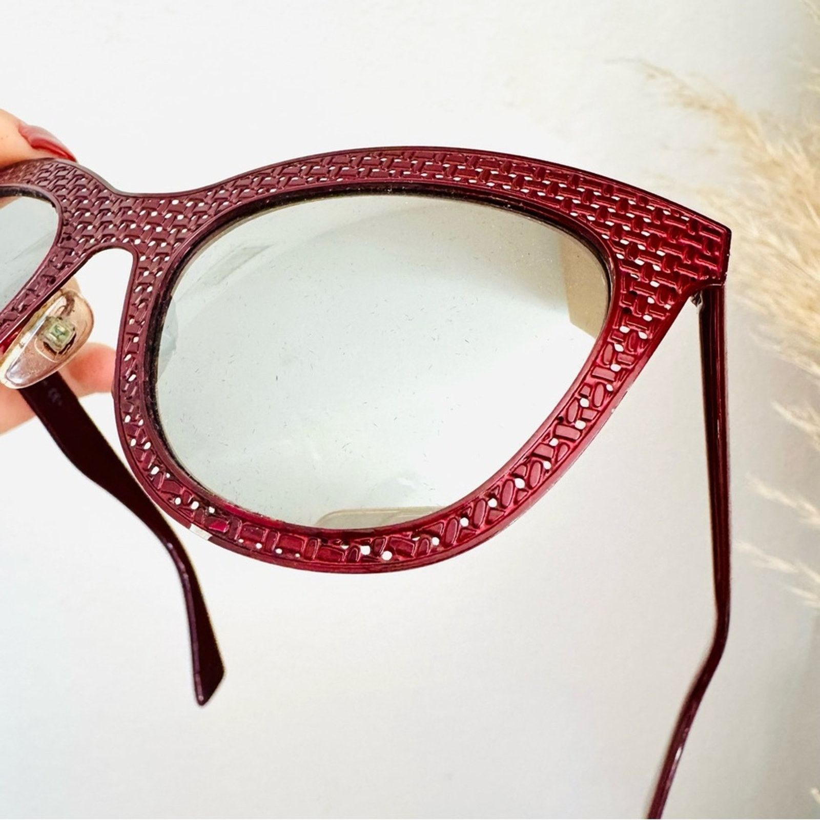 Marc Jacobs MARC JACOBS Red Woven Metal Mirror Lens $250 Sunglasses Size ONE SIZE - 6 Thumbnail