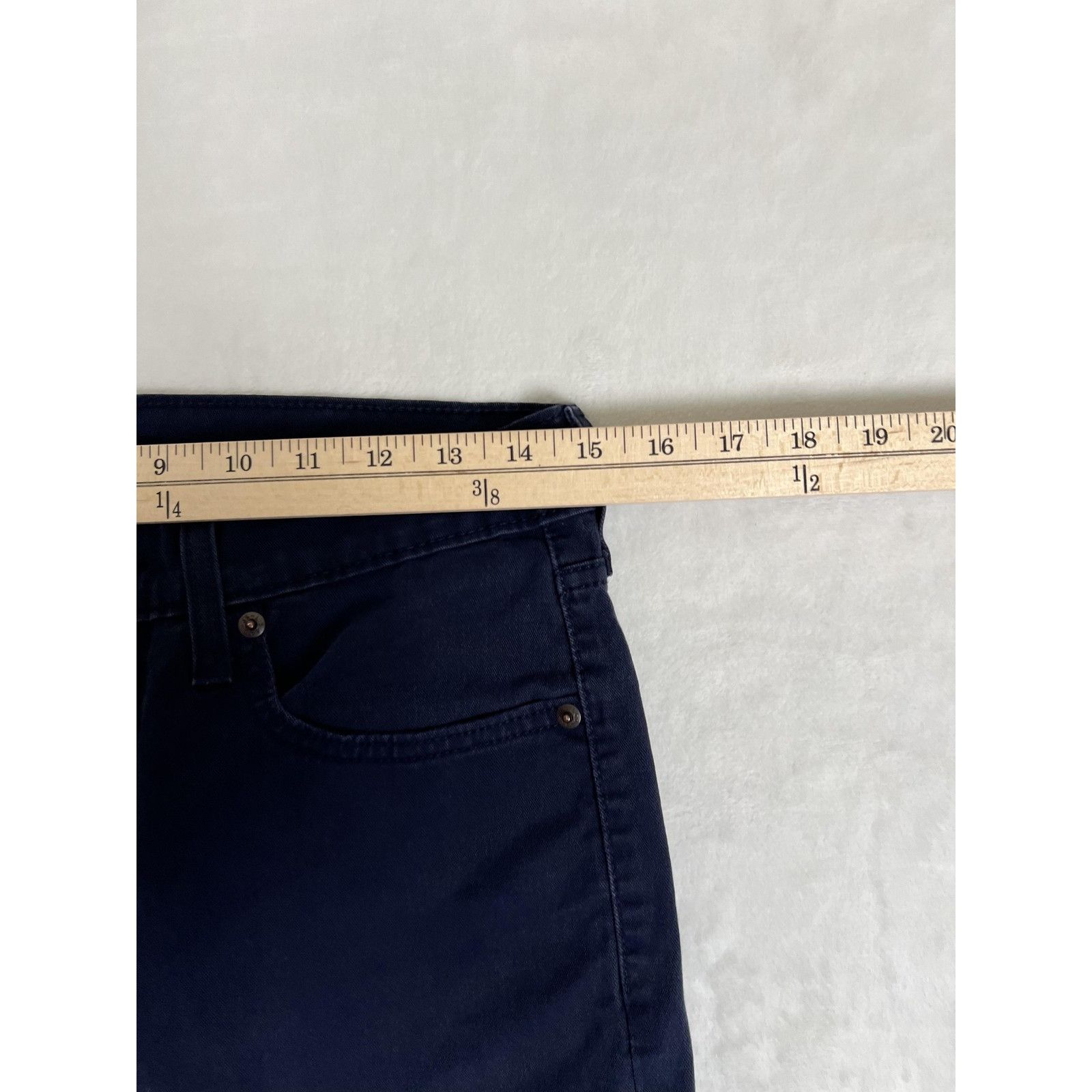 Levi's Levi's Jeans Mens 29x27 Blue Straight Fit Stretch Dark Wash Size US 29 - 3 Thumbnail