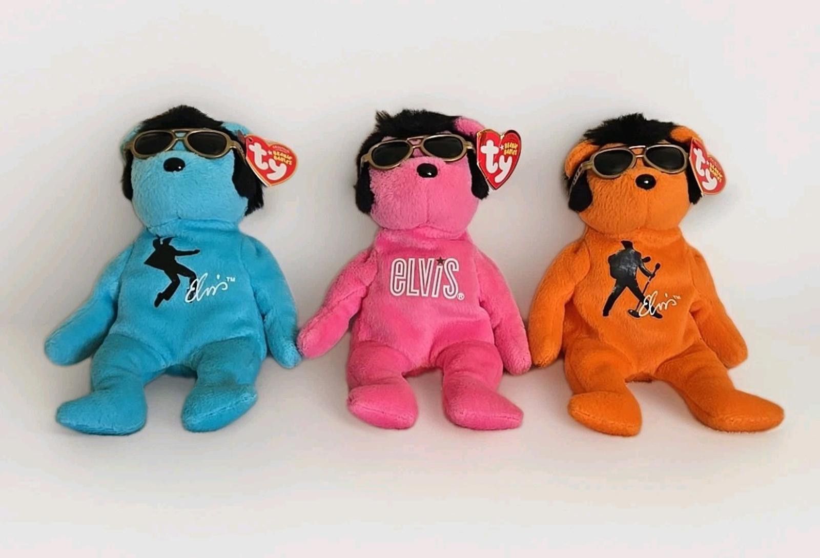Other TY Beanie Babies - Lot of 3 Orig. BEANIE Elvis Bears 8.5 in Size ONE SIZE - 1 Thumbnail