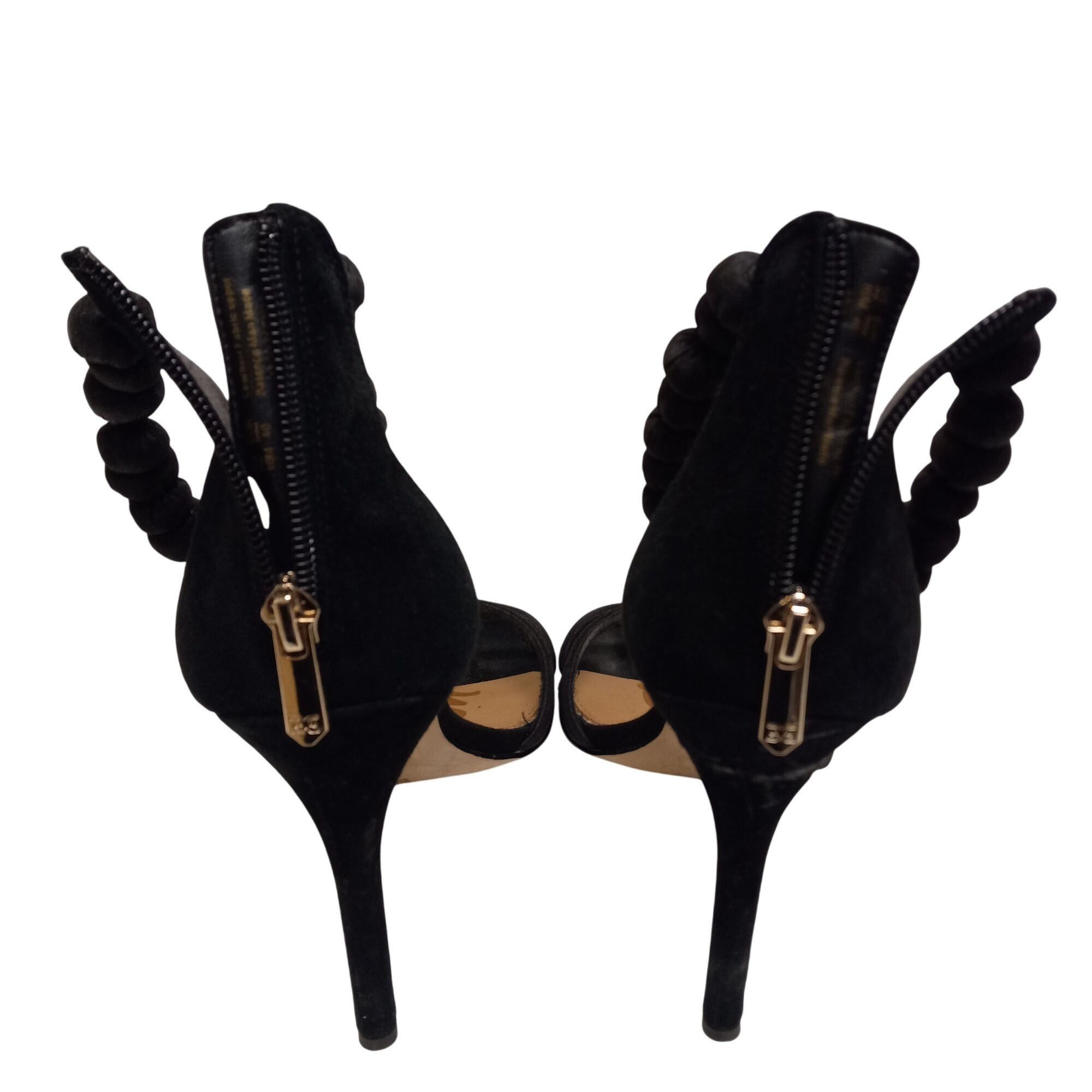 Sam Edelman Sam Edelman size 10 Aria Stiletto Black Suede Ankle Strap Hi Size US 10 / IT 40 - 6 Thumbnail
