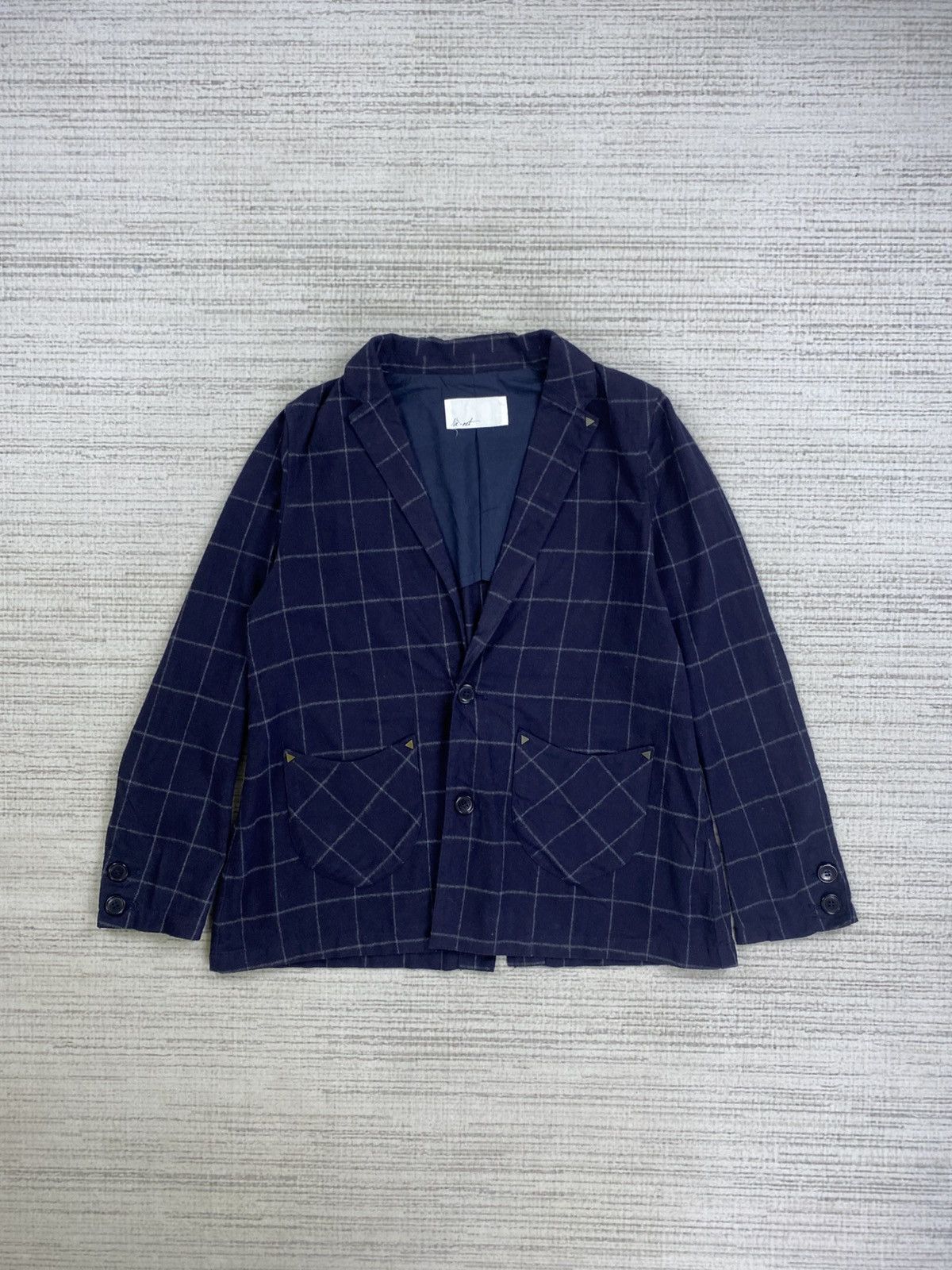 Issey Miyake × Ne-Net × Vintage Vintage Ne-Net By Issey Miyake Checked Blazer Jacket Size S / US 4 / IT 40 - 1 Thumbnail