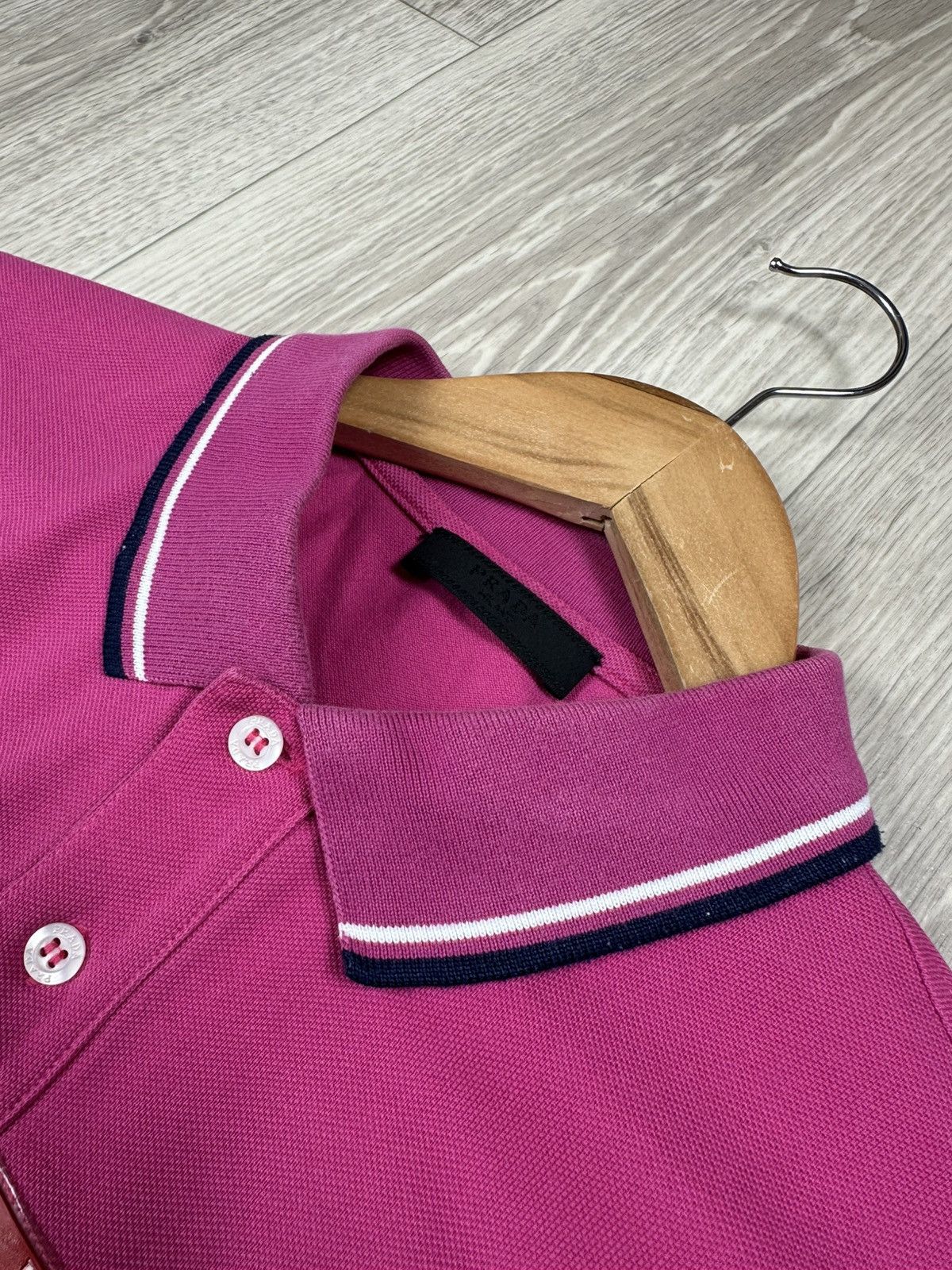 Prada PRADA Pink Polos Shirt Red Tab Size L Size US L / EU 52-54 / 3 - 6 Thumbnail