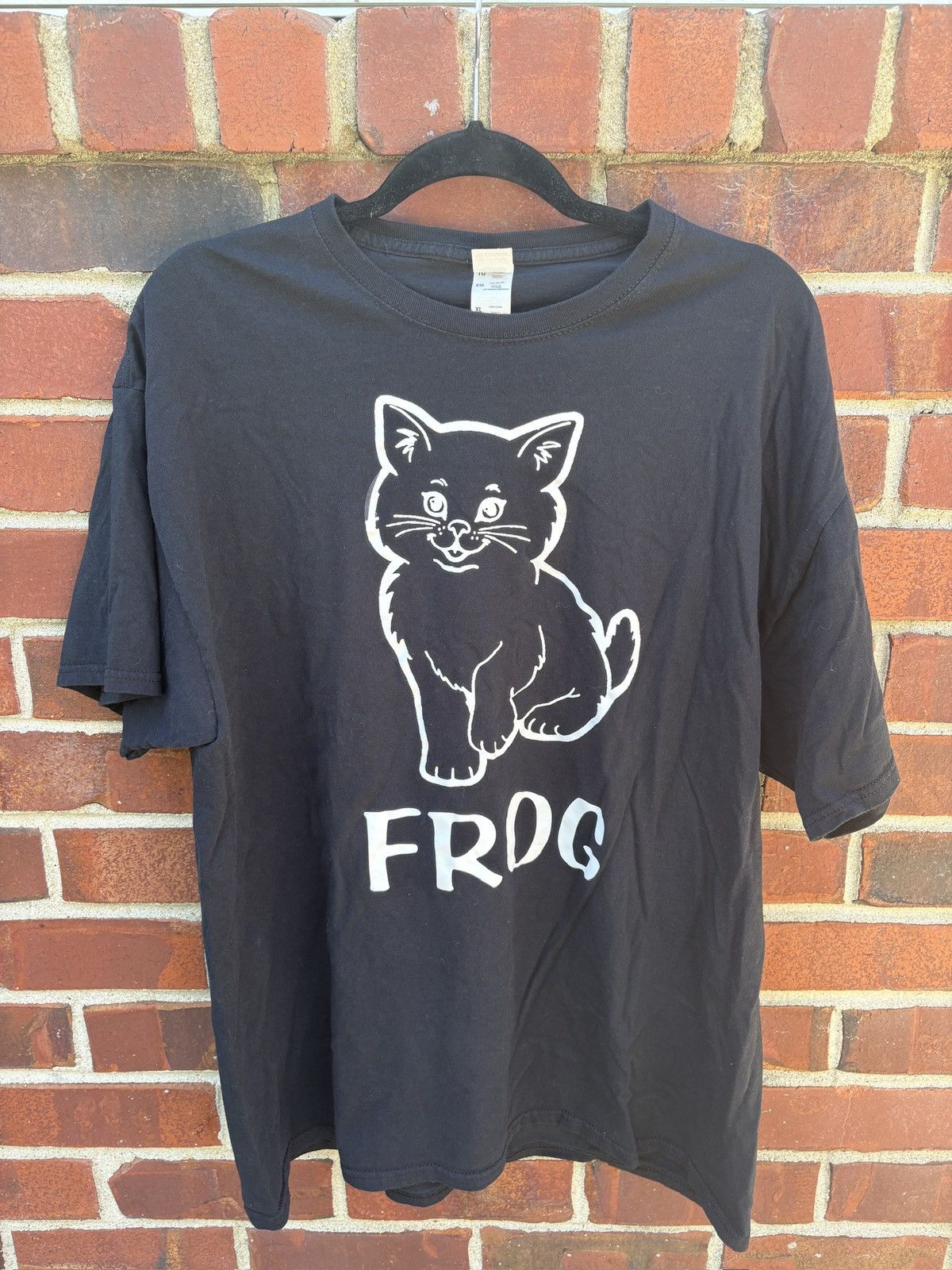 Vintage Cat Frog Humor Vintage Streetwear Size XL Black Size US XL / EU 56 / 4 - 1 Thumbnail