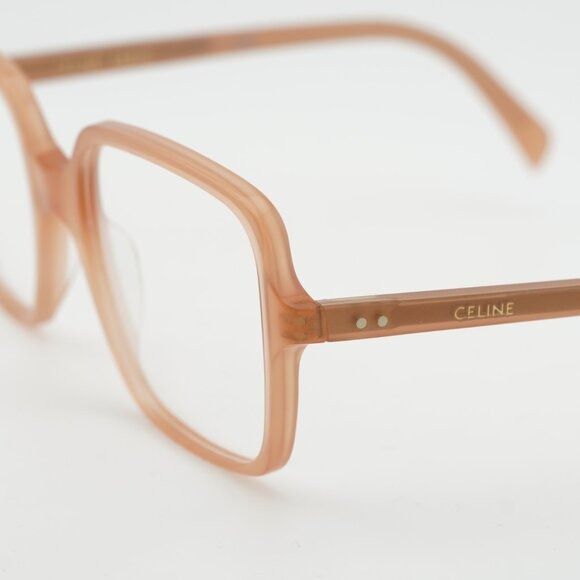 Celine Celine CL50076I 074 Eyeglasses Flamed Havana 57mm Square Size ONE SIZE - 8 Thumbnail