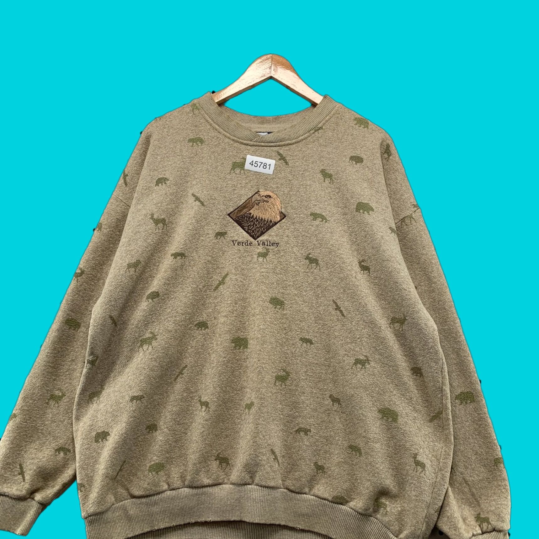 Vintage VINTAGE Art Unlimited Sweatshirt Mens 2XL Beige Verde Valley Eagle Nature USA Shirt Mens 2XL Beige Nature USA Vintage Art Unlimited Sweatshirt Size US XXL / EU 58 / 5 - 1 Thumbnail
