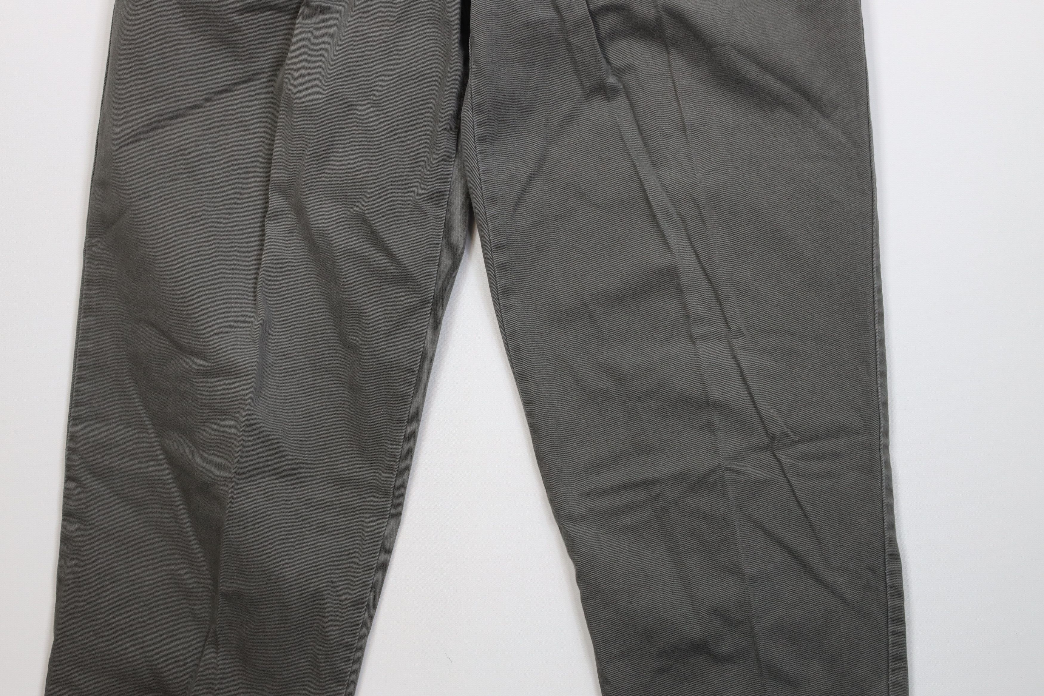 Eddie Bauer Vintage 90s Eddie Bauer Fit Wide Leg Chino Pants Green Size US 32 / EU 48 - 4 Thumbnail