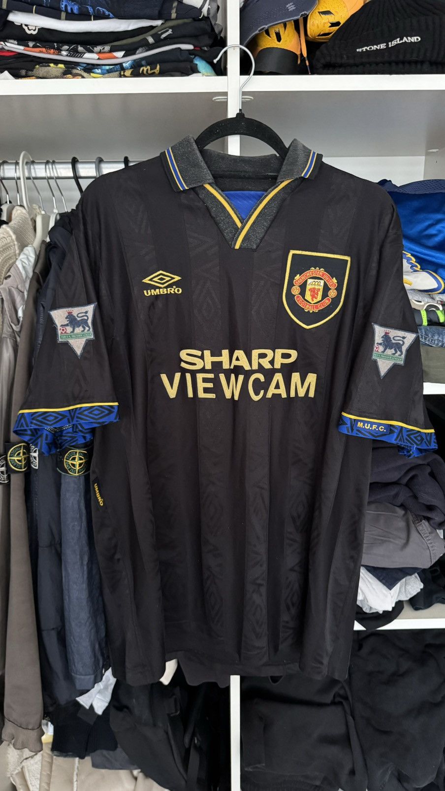 Vintage Manchester United Cantona 7 rare jersey Size US XL / EU 56 / 4 - 1 Thumbnail