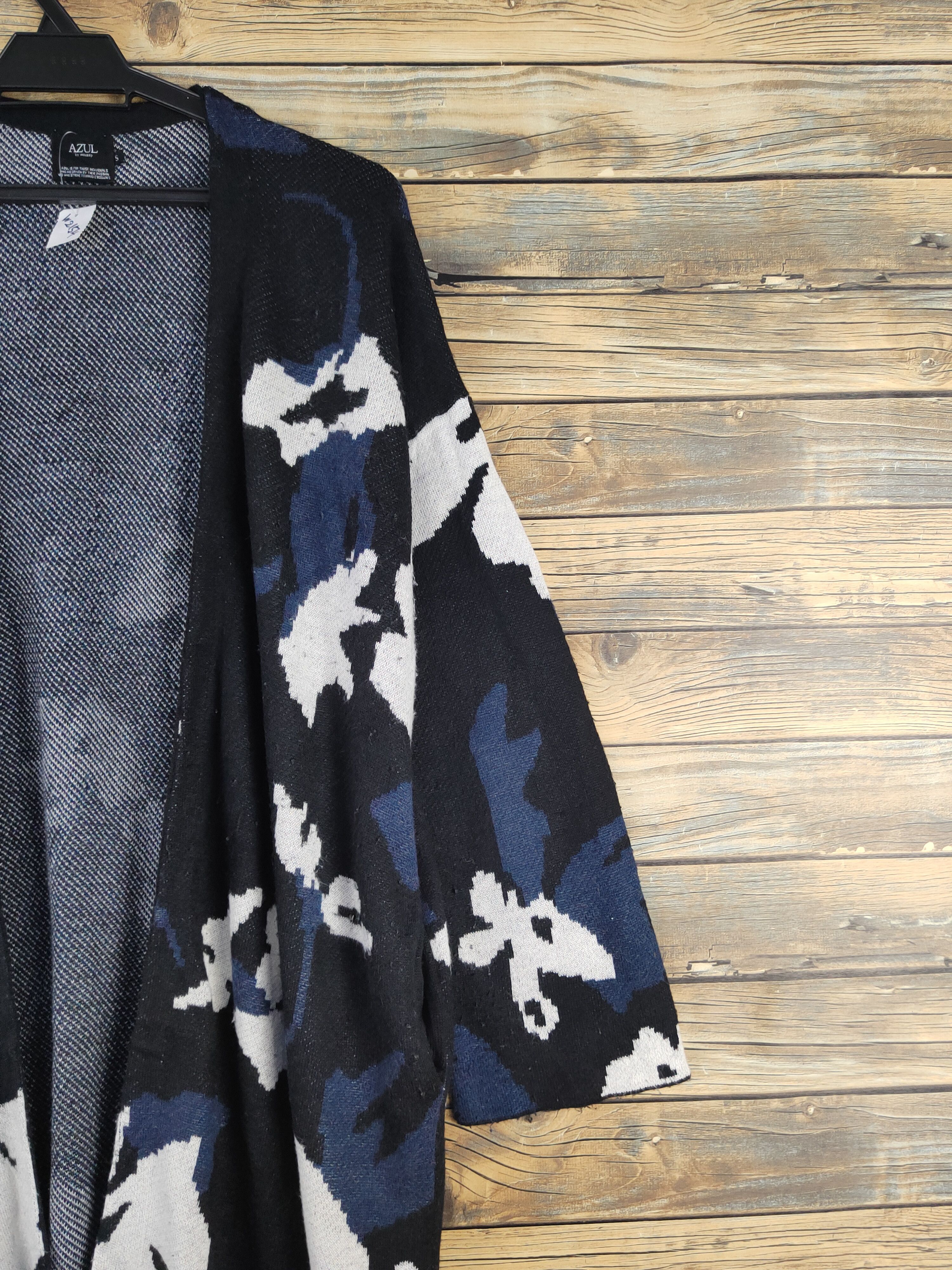 Vintage Azul by Moussy Black Knitwear Long Cardigan #W2154 Size S / US 4 / IT 40 - 5 Thumbnail