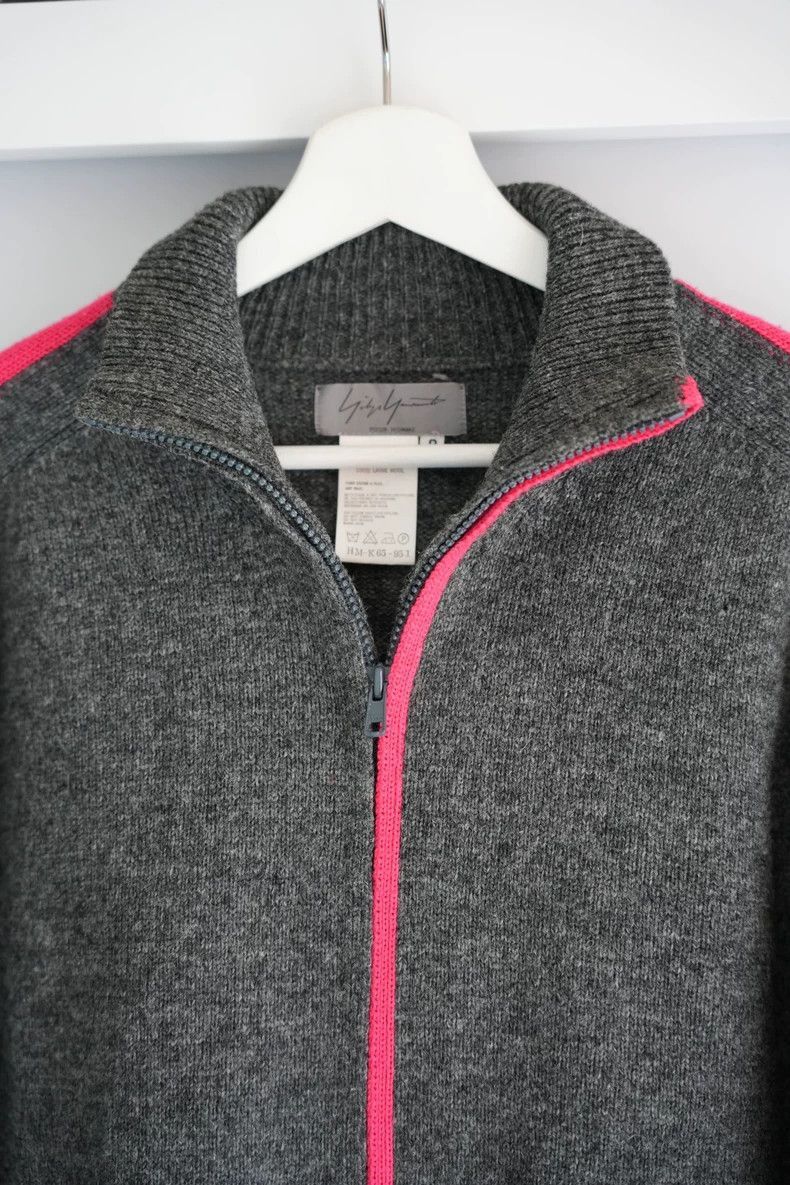 Yohji Yamamoto Yohji Yamamoto Yohji Yamamoto Zip Knit Jacket with Pink St Size US M / EU 48-50 / 2 - 3 Thumbnail
