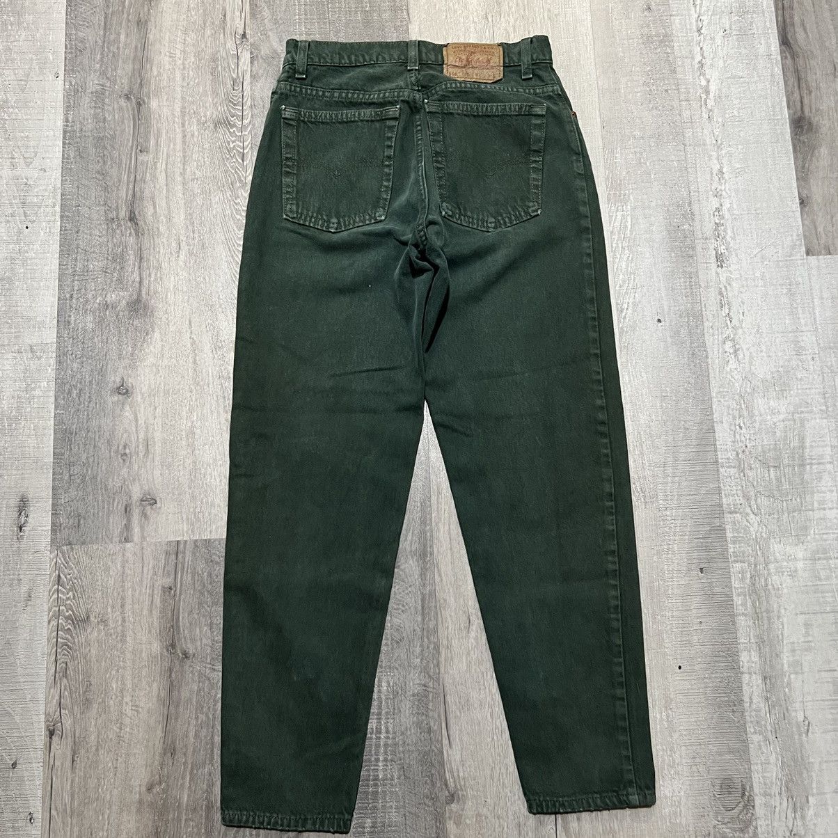 Levi's × Vintage VTG Levis 550 Dark Forest Green Relaxed Fit USA Denim Jeans Size US 29 - 4 Thumbnail