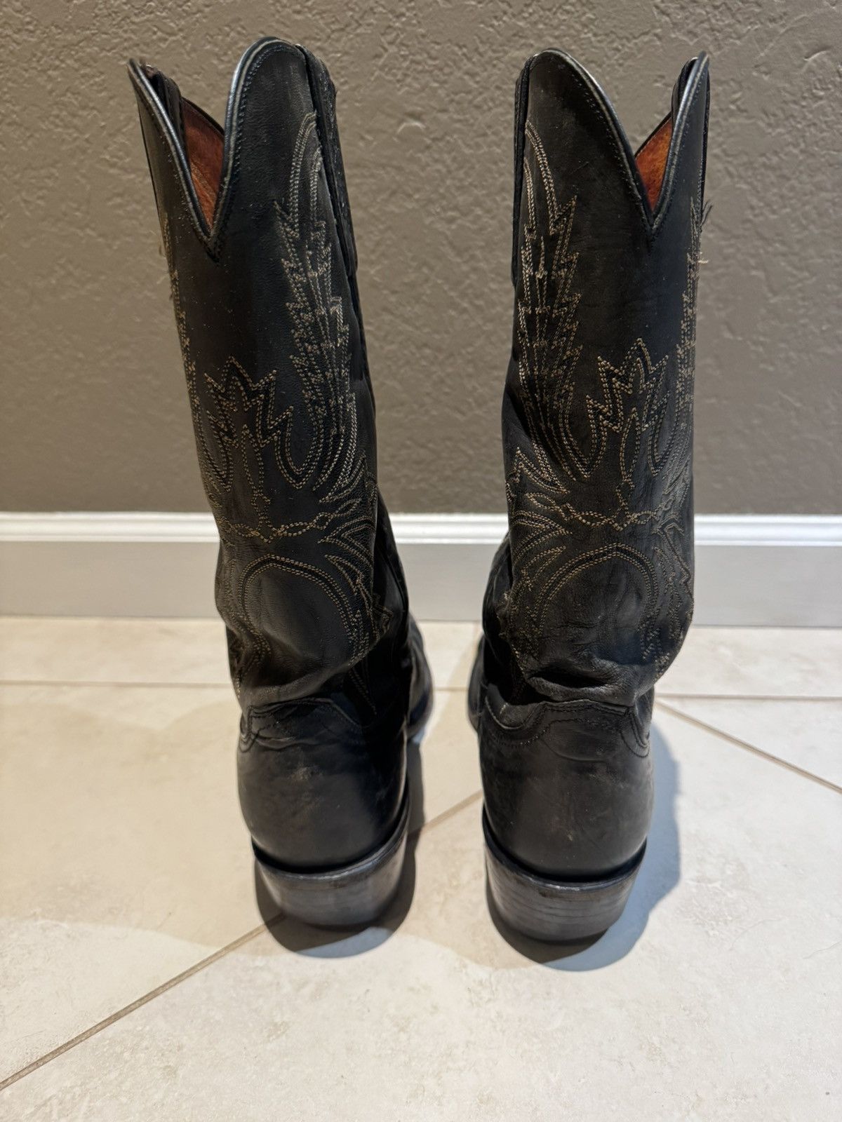Other 1883 Lucchese Vintage Cowboy Boots Size 7.5 D Mens Black Size US 7.5 / EU 40-41 - 3 Thumbnail