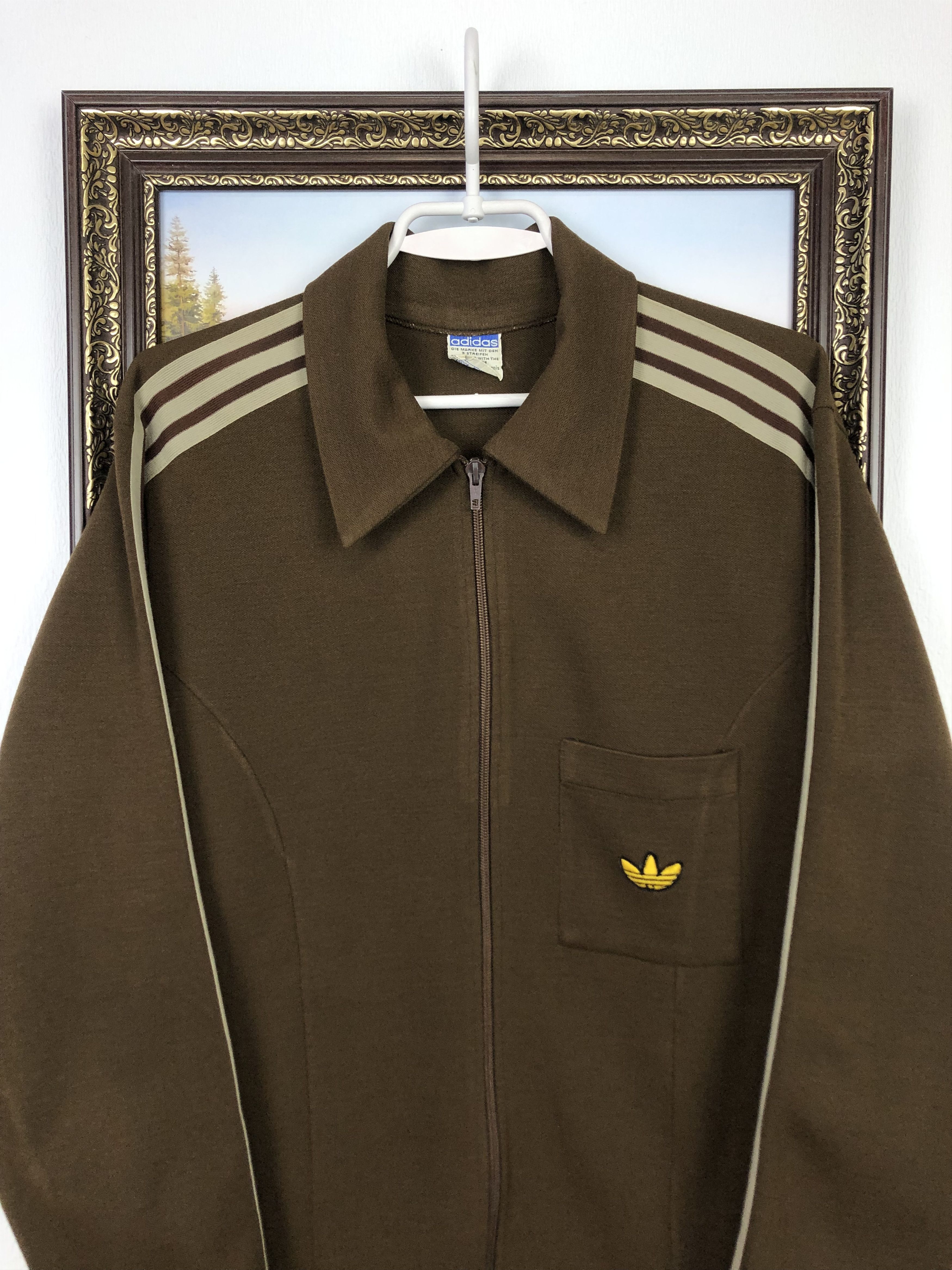 Adidas Vintage 80's Adidas Schwahn West Germany Jacket Brown Track Size US M / EU 48-50 / 2 - 2 Thumbnail