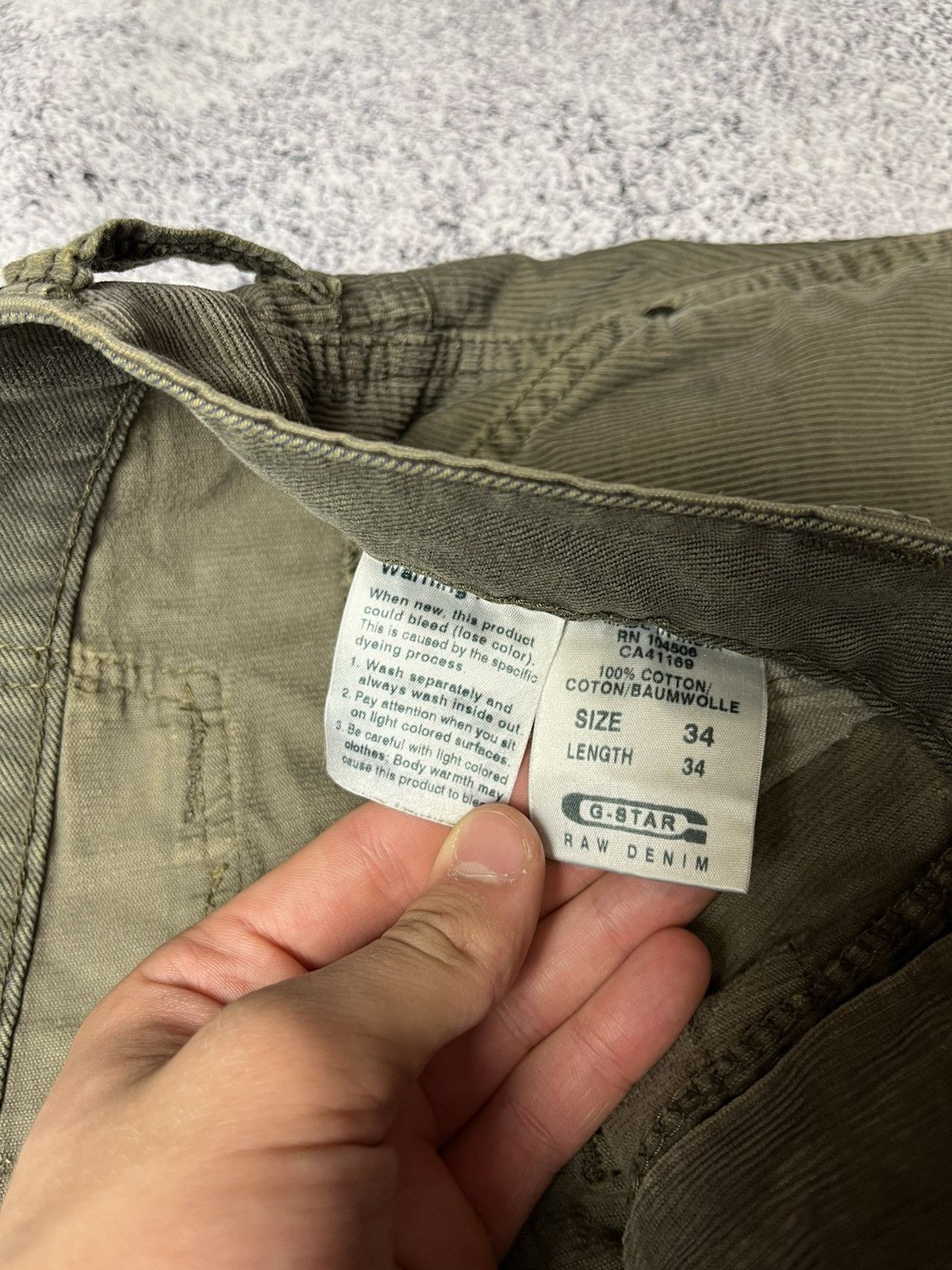 G-Star G Star Raw Corduroy Pants Long CONCEPT ELWOOD W 34 Size US 34 / EU 50 - 9 Thumbnail