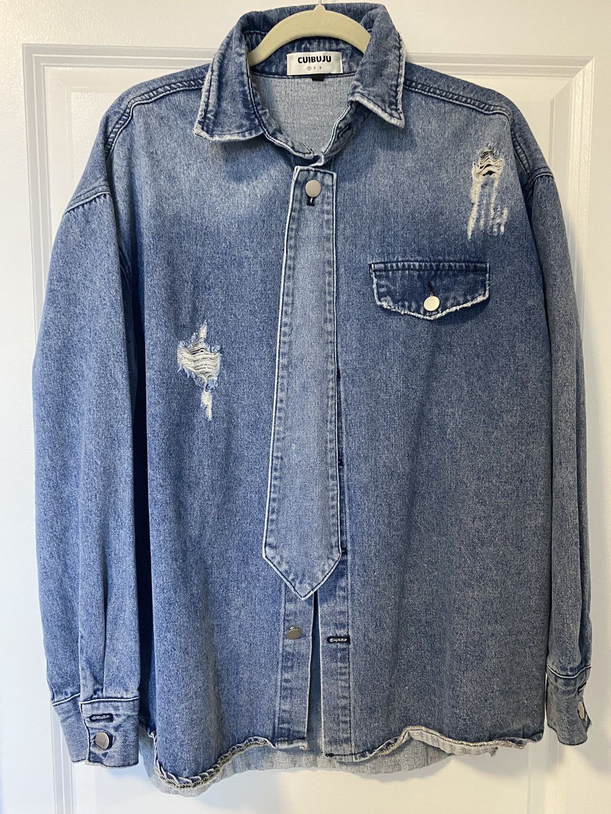 Japanese Brand Japanese Brand Denim Shirt Detachable tie Size US M / EU 48-50 / 2 - 4 Thumbnail