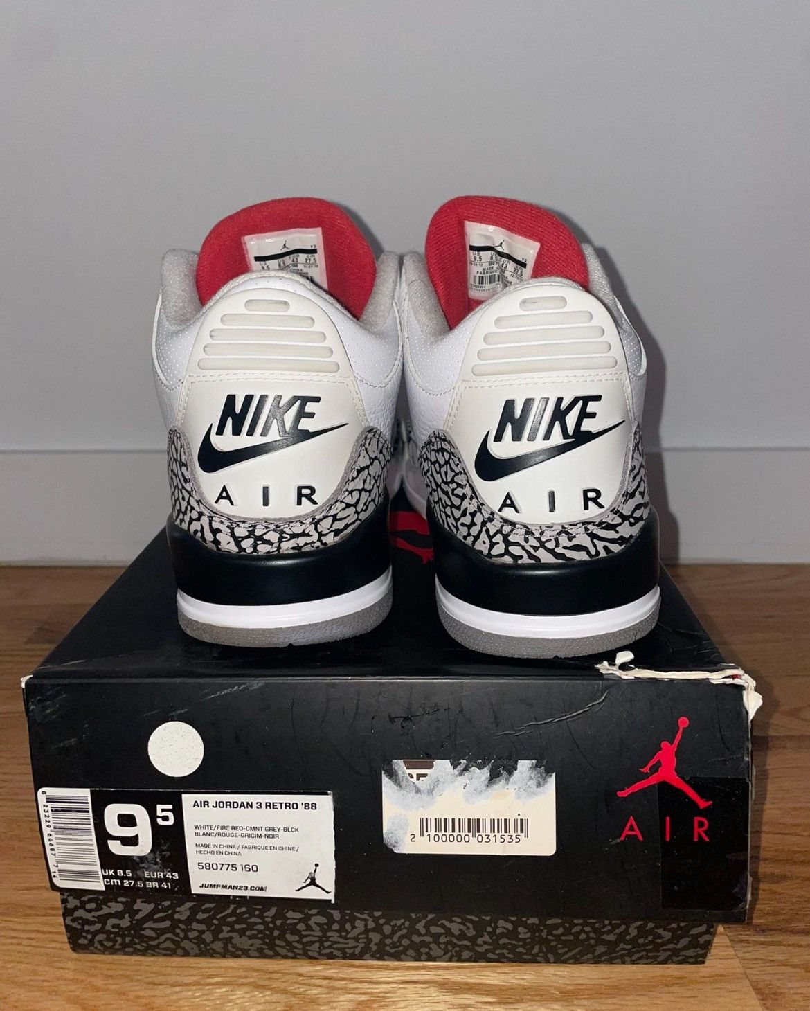 Jordan Brand Jordan 3 Retro White Cement '88 Dunk Contest Size US 9.5 / EU 42-43 - 6 Thumbnail