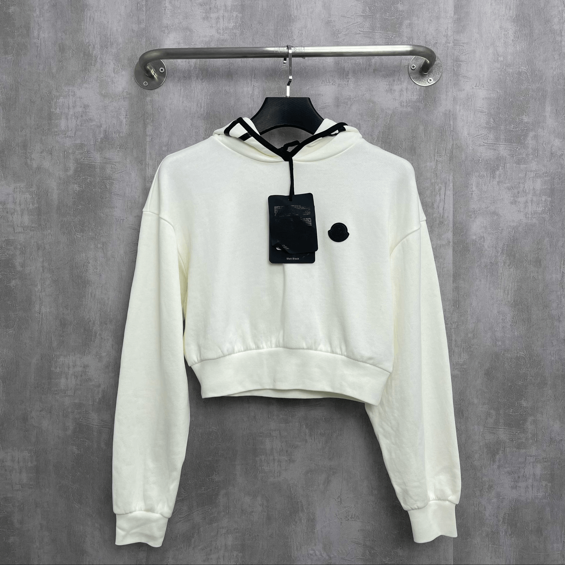 Moncler Moncler White Big Logo Hoodie Size XS / US 0-2 / IT 36-38 - 1 Thumbnail