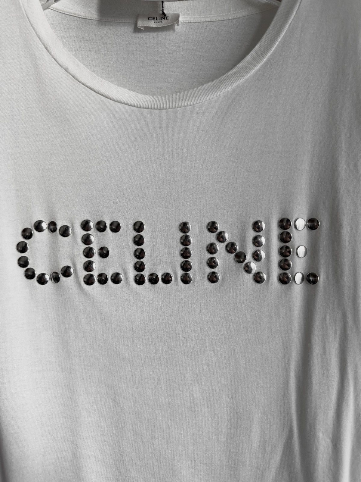 Celine Celine by Hedi Slimane studded logo T-Shirt Size US XL / EU 56 / 4 - 2 Thumbnail
