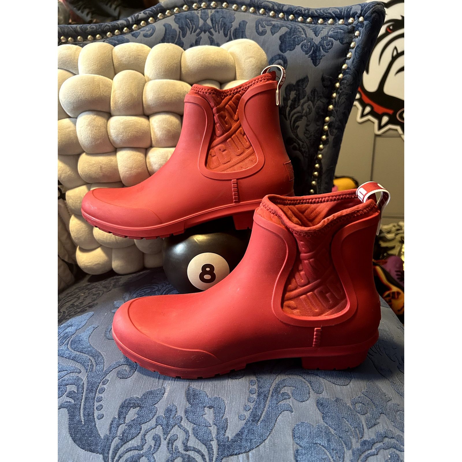 Ugg UGG Red Chelsea Rubber Rain Boots size 8/EU 39 Size US 8 / IT 38 - 2 Thumbnail