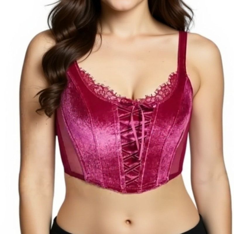 Victoria's Secret Victoria's Secret Dream Angels Lace-Up Velvet Corset Top, XS Size S / US 4 / IT 40 - 4 Thumbnail