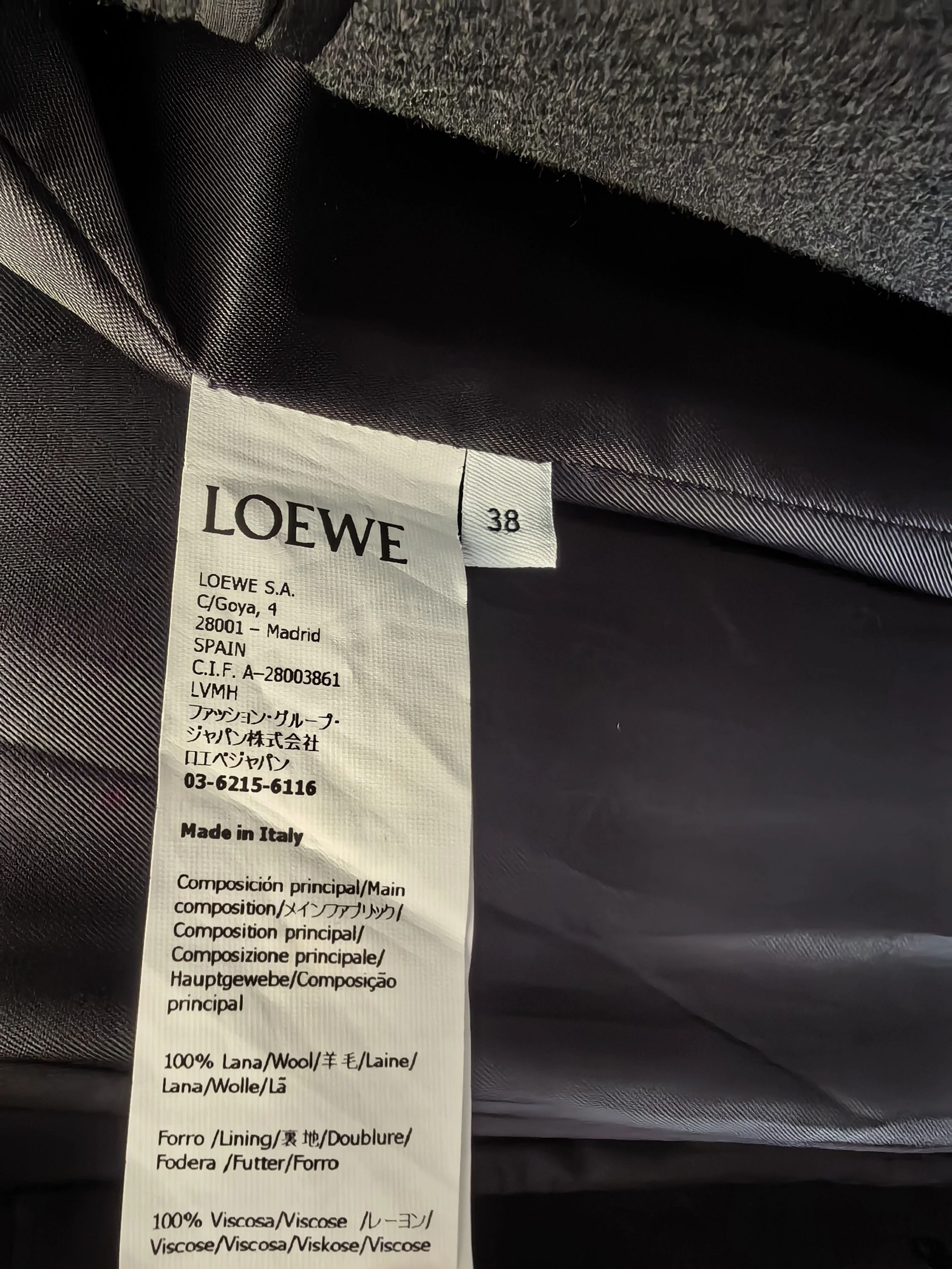 Loewe LOEWE FW23 old money solid color wool coat 38 Size XS / US 0-2 / IT 36-38 - 4 Thumbnail