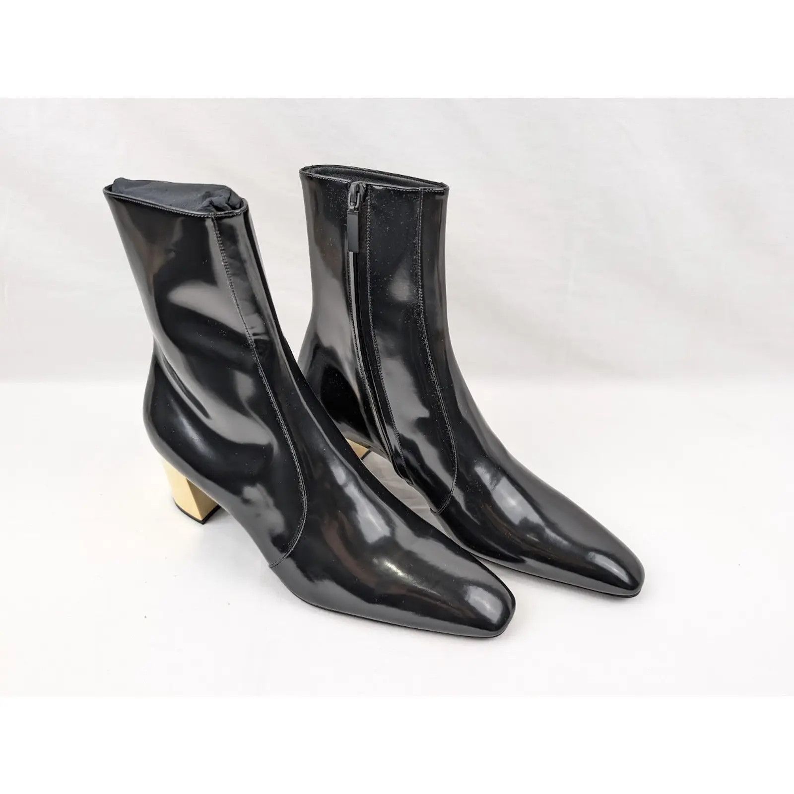 Saint Laurent Paris o1rshd1 Q:2 / XIV 70 Zipped Boots in Nero Size US 12 / EU 45 - 11 Thumbnail