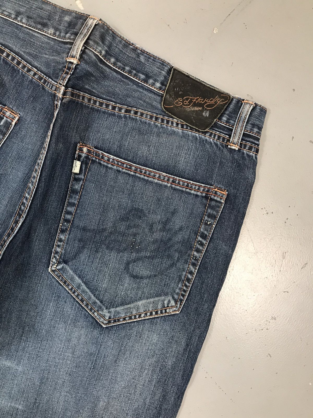 Ed Hardy × Vintage Vintage Ed hardy crazy skull embroidered denim Size US 40 / EU 56 - 7 Thumbnail