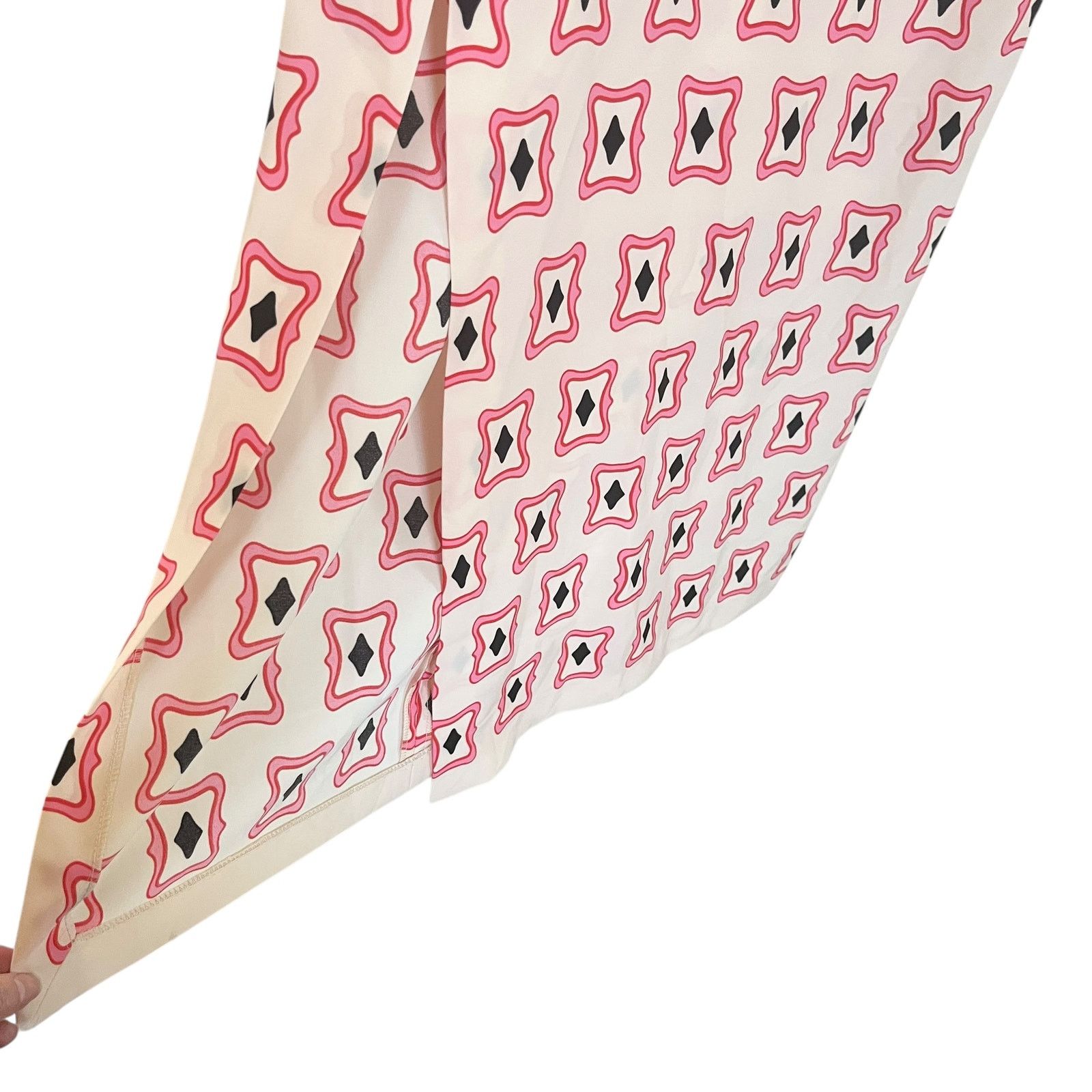 Zara Zara Pink Geometric Print Long Sleeve Resort Travel NWT Size XS / US 0-2 / IT 36-38 - 9 Thumbnail