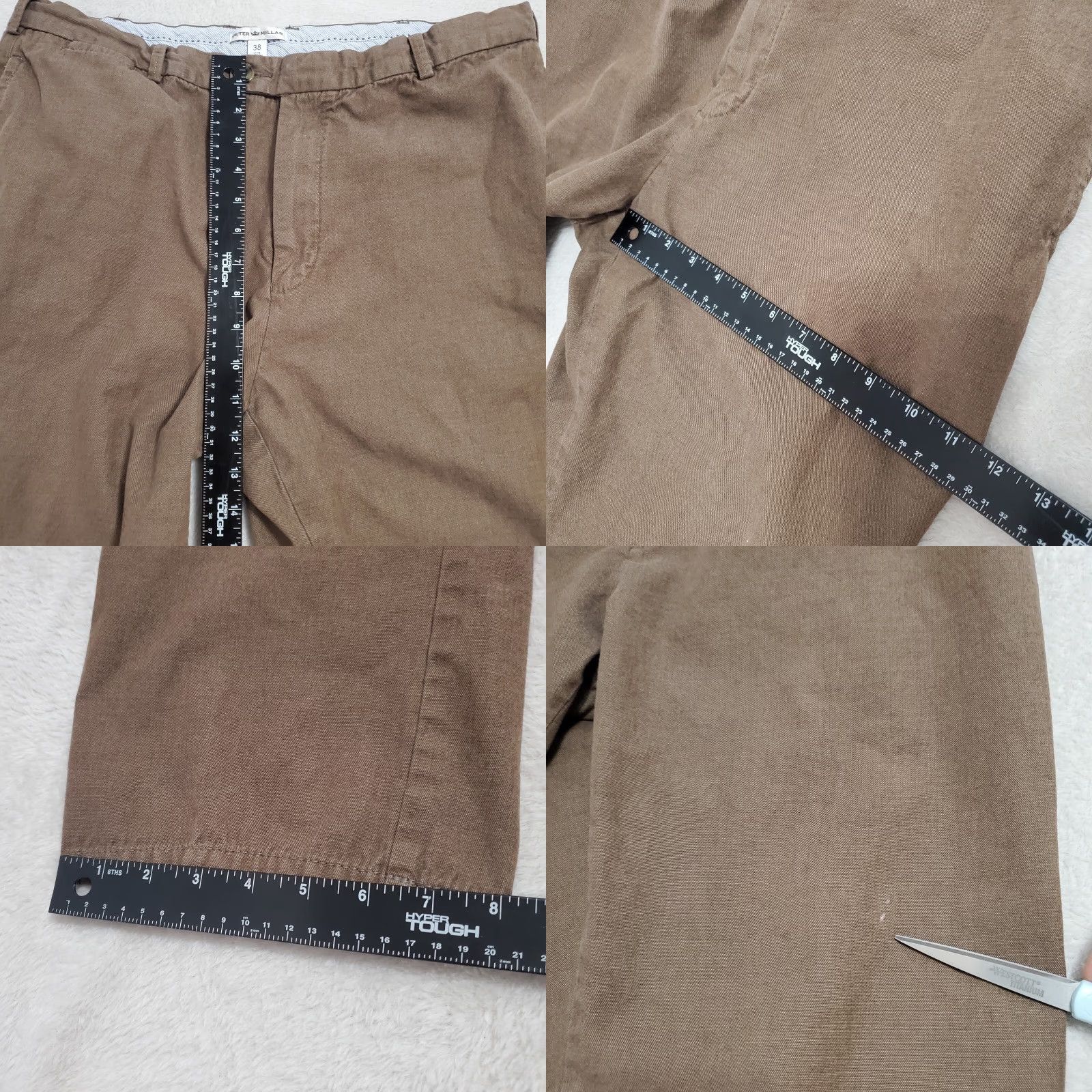 Peter Millar Peter Millar Pants Mens 38 Brown 100% Cotton Flat Front Chino 36X29 FLAW Size US 38 / EU 54 - 8 Thumbnail