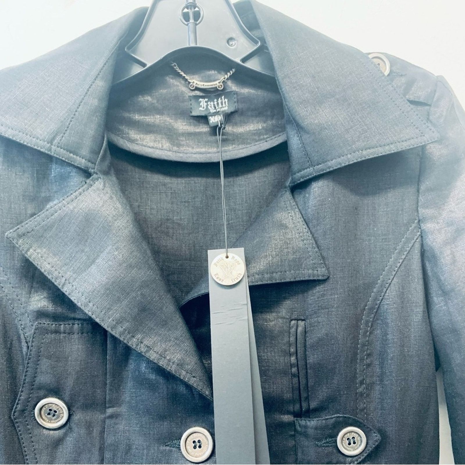 Faith Connexion NWT Faith Connexion Genesis Coated Linen Jacket XS Size XS / US 0-2 / IT 36-38 - 5 Thumbnail