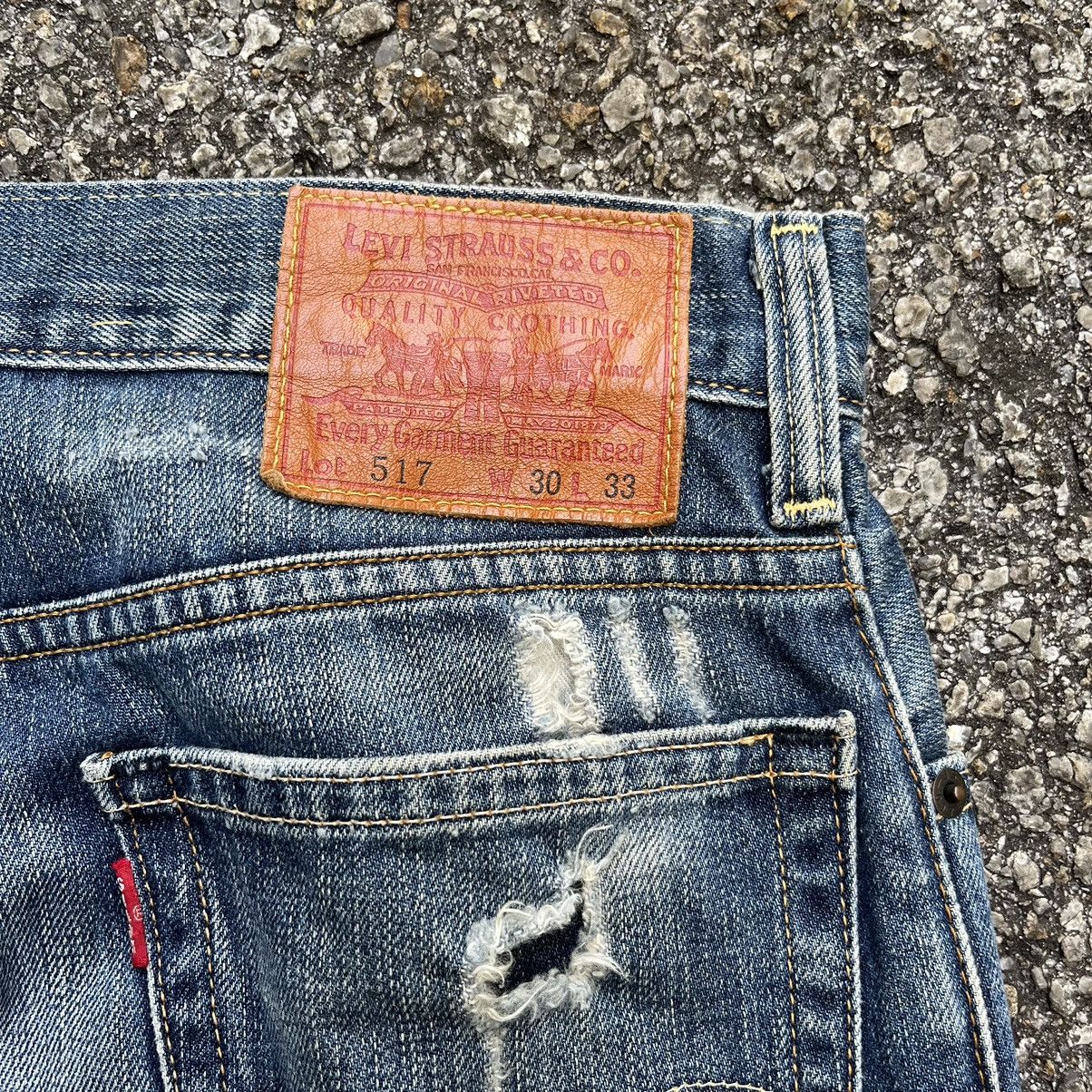 Levi's Flare Jeans Vintage Levis 517 Distressed Boot Cut Denim Size US 30 / EU 46 - 16 Thumbnail