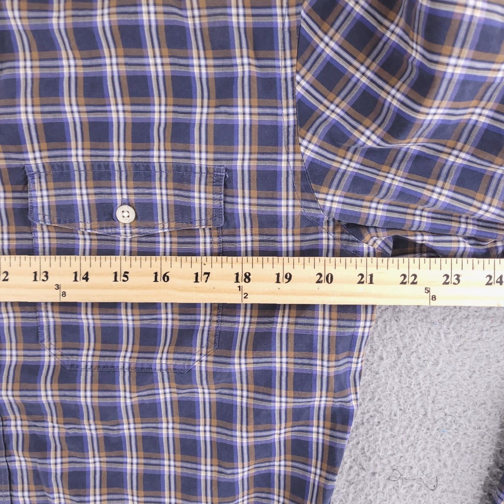Banana Republic Banana Republic Shirt Mens Medium Check Blue Long Sleeve Button-Up Shirt Mens Medium Blue Check Cotton Shirt Size US M / EU 48-50 / 2 - 6 Thumbnail