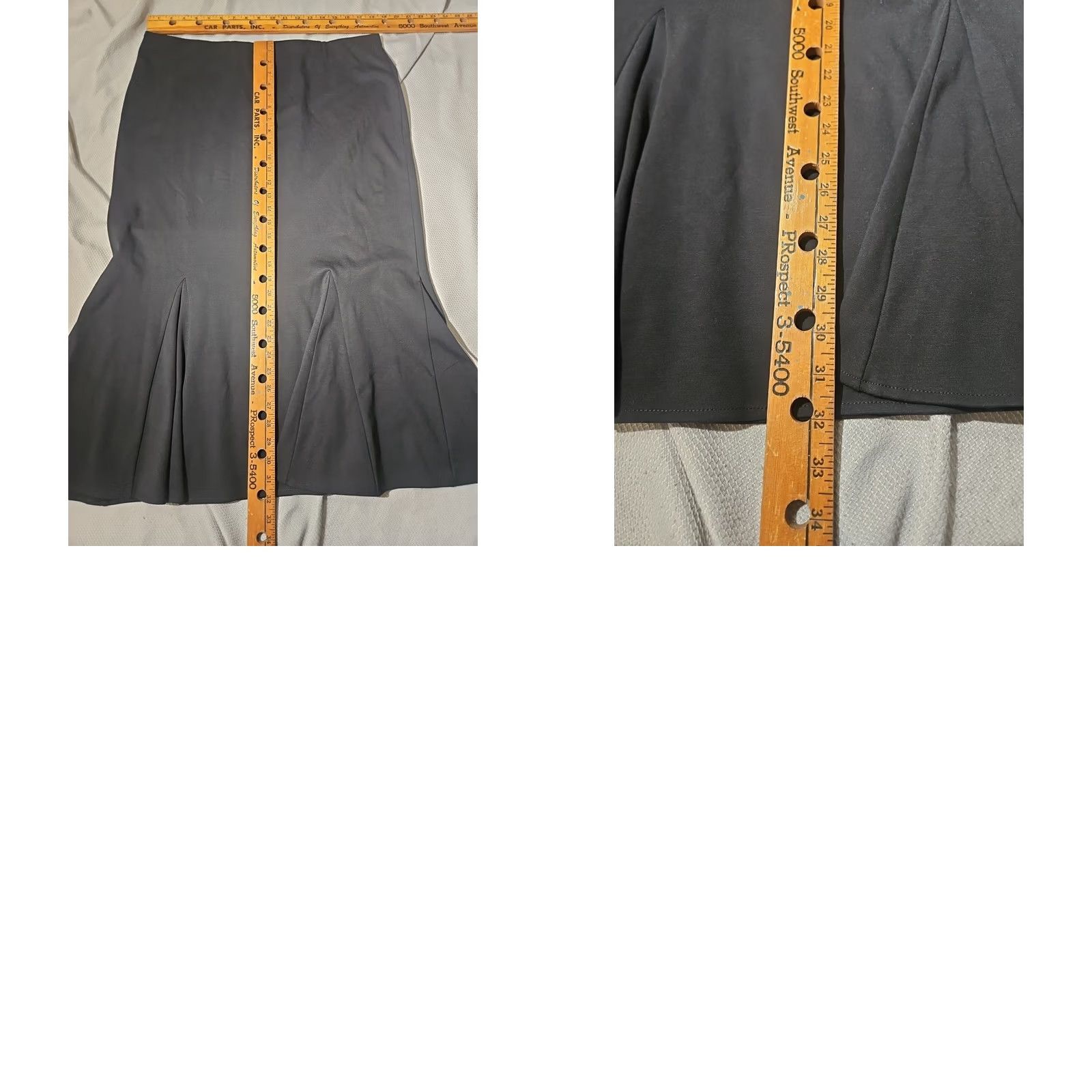 Banana Republic VINTAGE Banana Republic Skirt Womens XL Black Fluted Hem Flare Flutter Pull On Size 40" / US 18 - 9 Thumbnail
