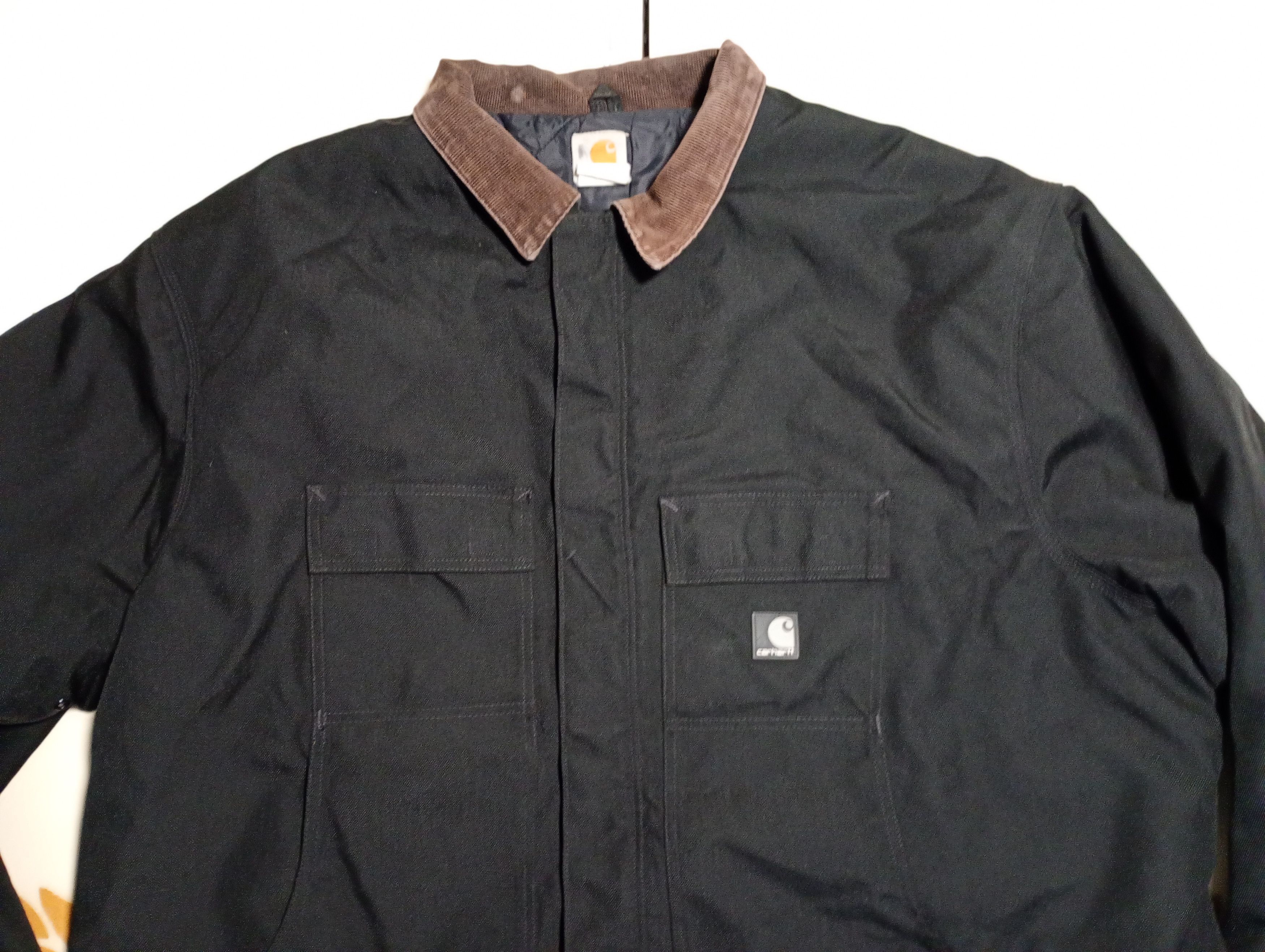 Carhartt Carhartt Quilt Lined Canvas Black Work Jacket Size US XXL / EU 58 / 5 - 6 Thumbnail